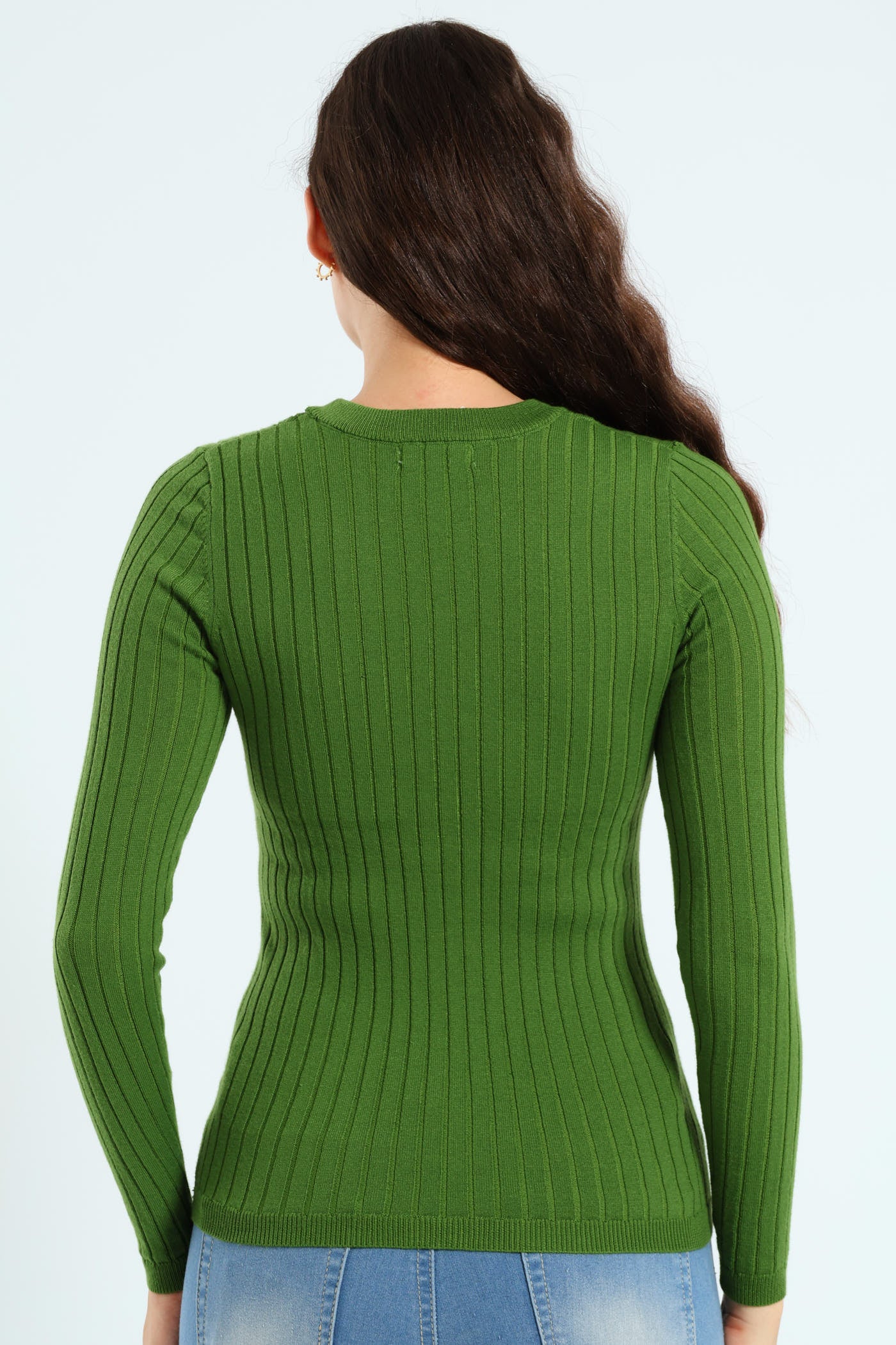Cable Plain Pullover - Bright Green - Image 4