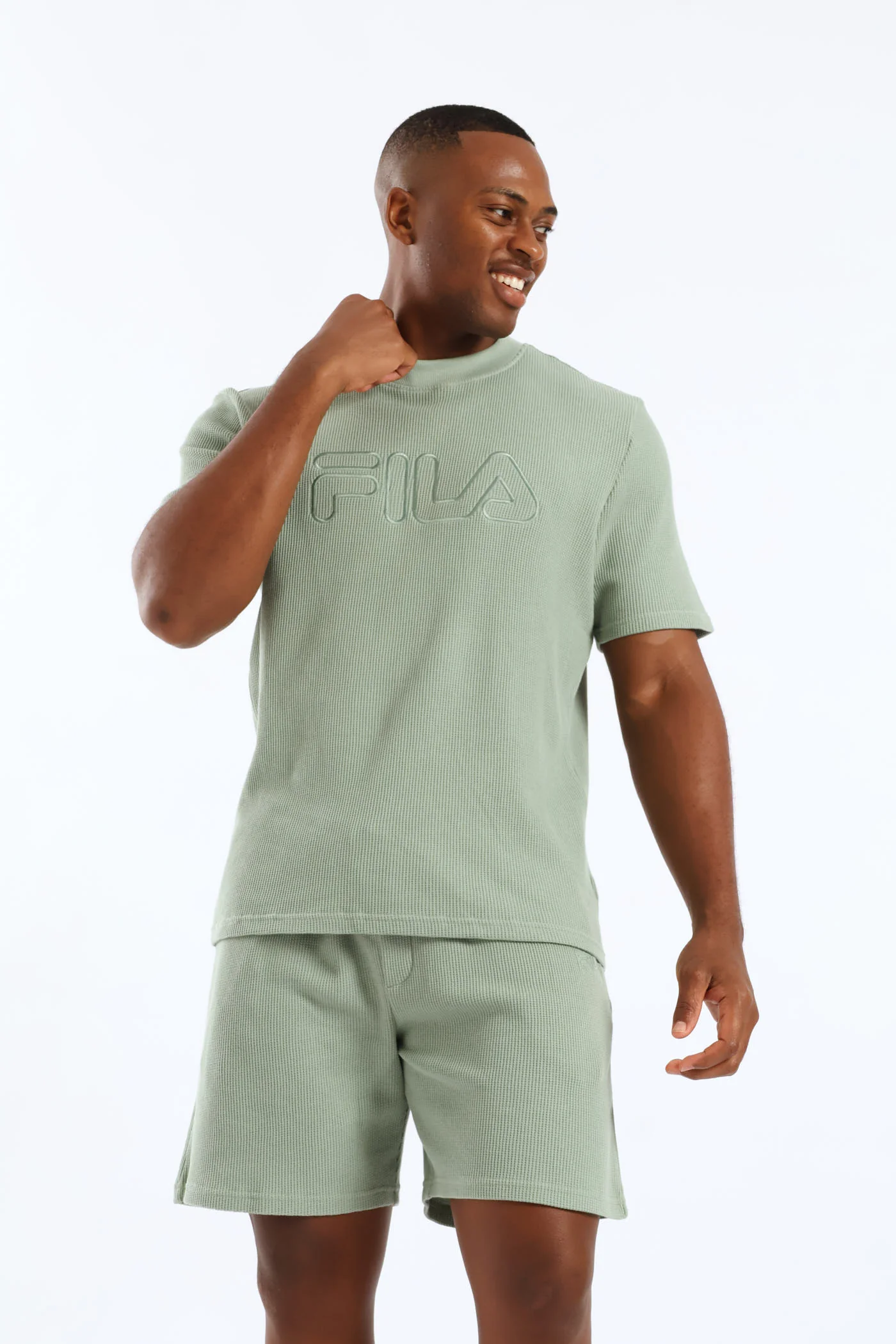 Caleb Waffle Shorts - Sage - Image 6