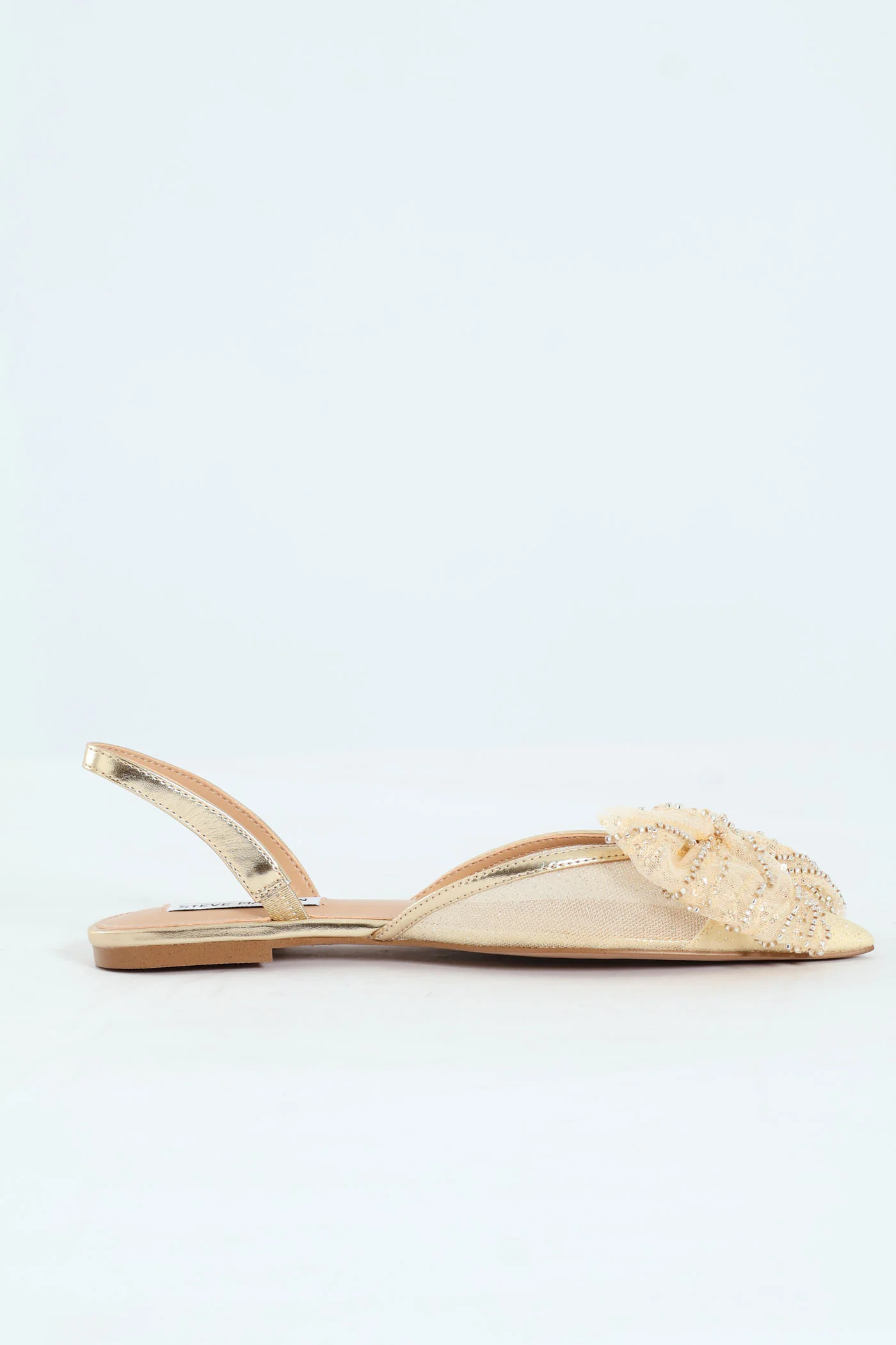 Calibria Pointed Toe Bow Sling Back - Gold - Image 4