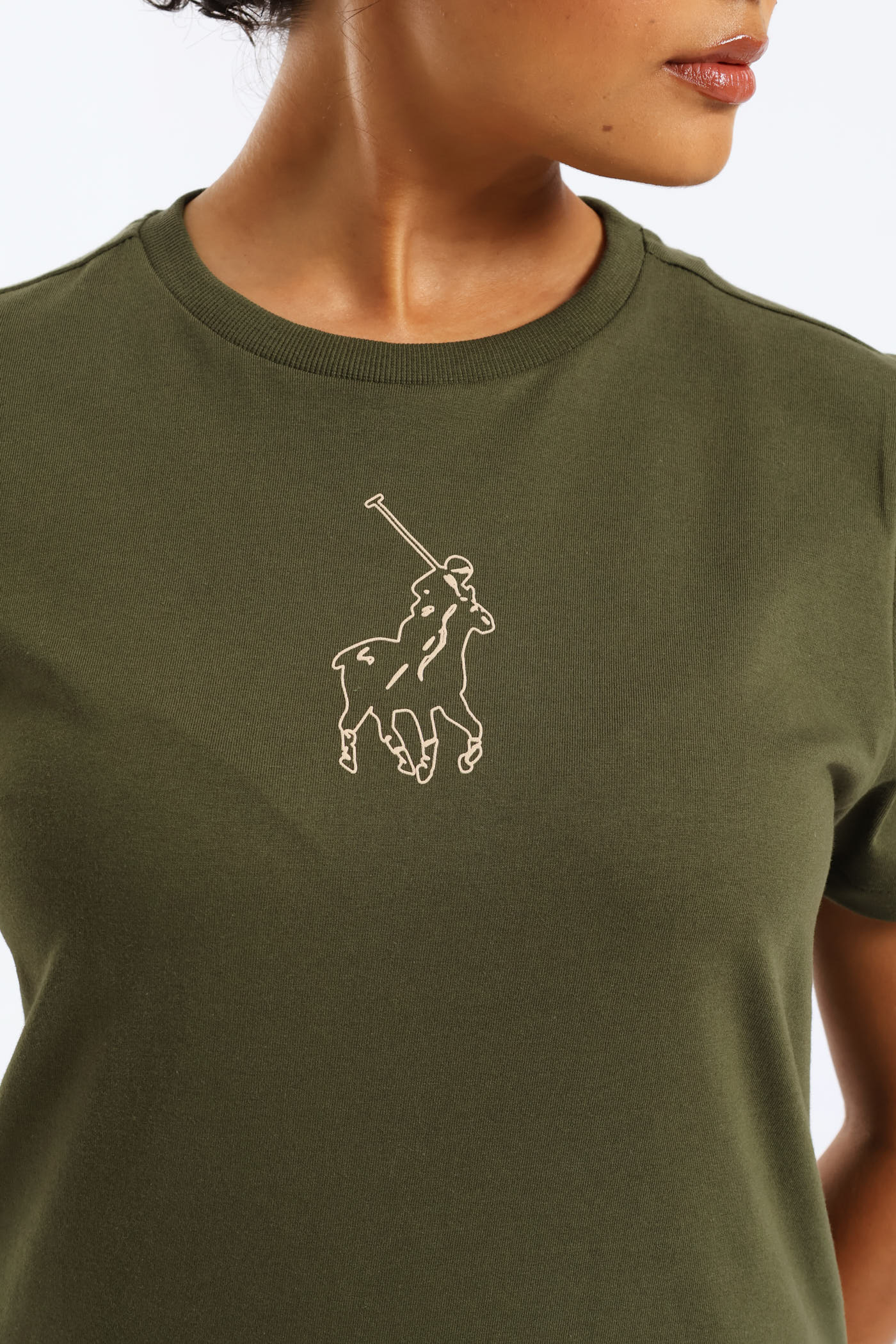 Cally Pony T-Shirt - Olive - Image 2