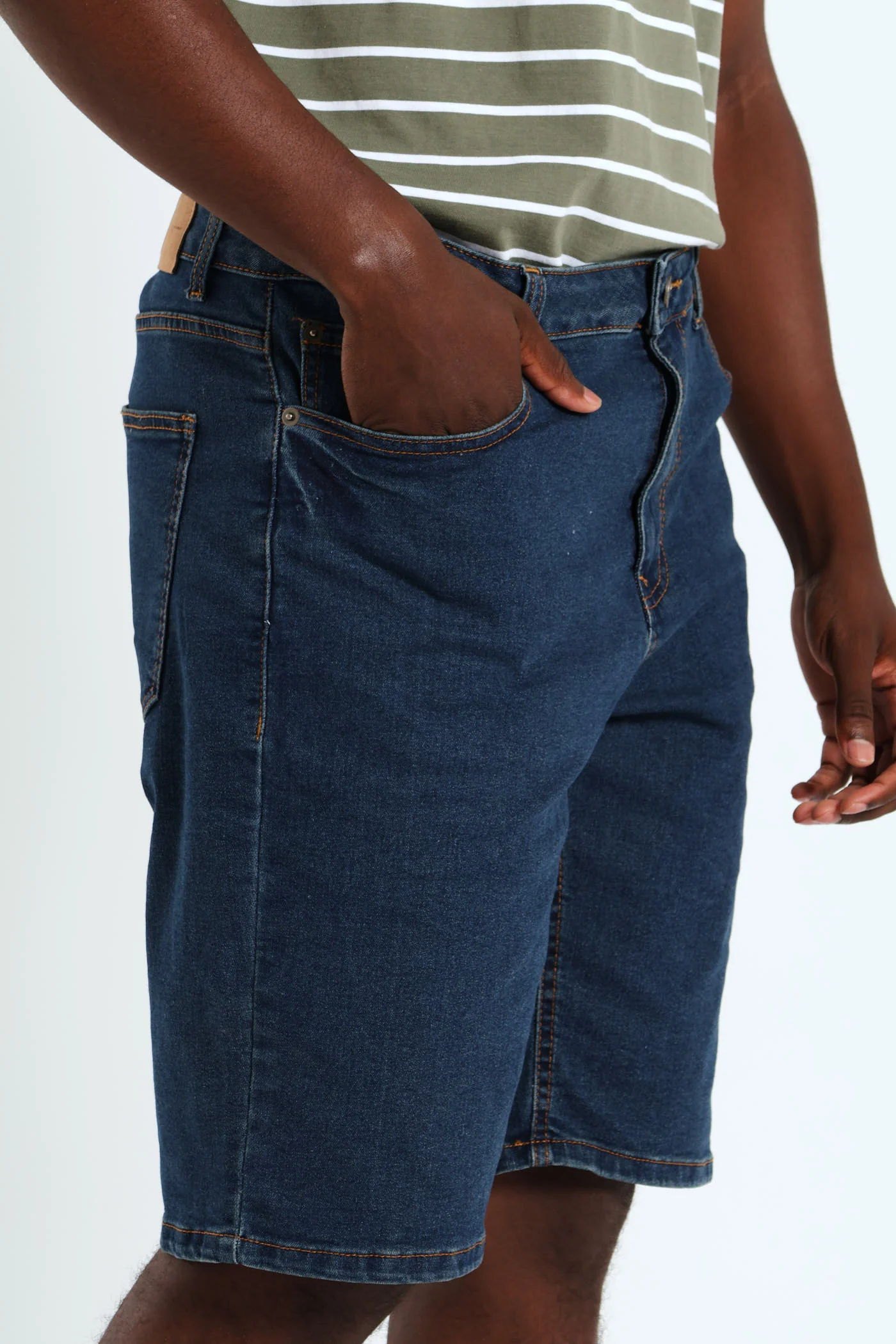 Camel Tint Denim Short - Dark Wash - Image 2