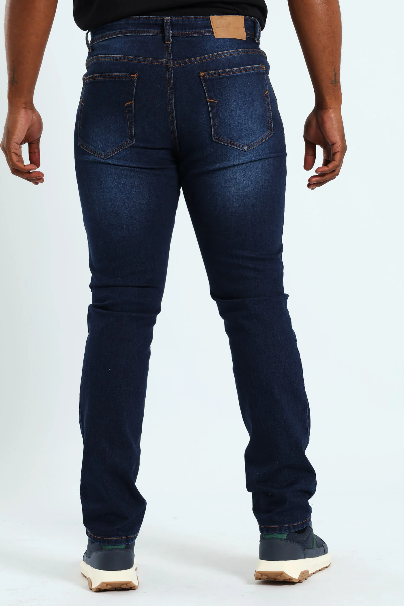 Camel Tint Straight Leg Denim - Dark Wash - Image 2