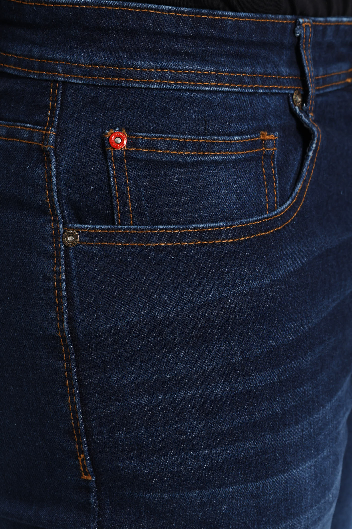 Camel Tint Straight Leg Denim - Dark Wash - Image 5