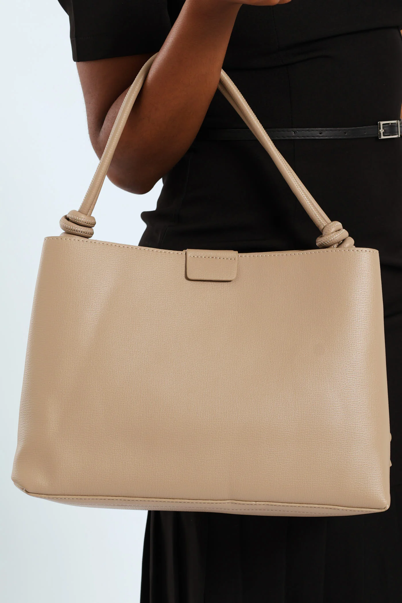 Camille Shopper Tote Bag - Taupe - Image 2
