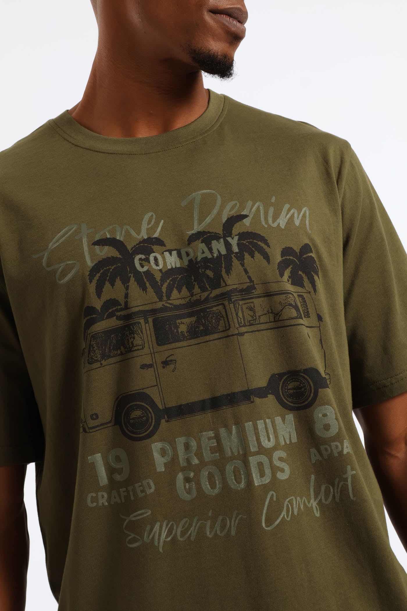 Camper Van Tee - Olive - Image 2
