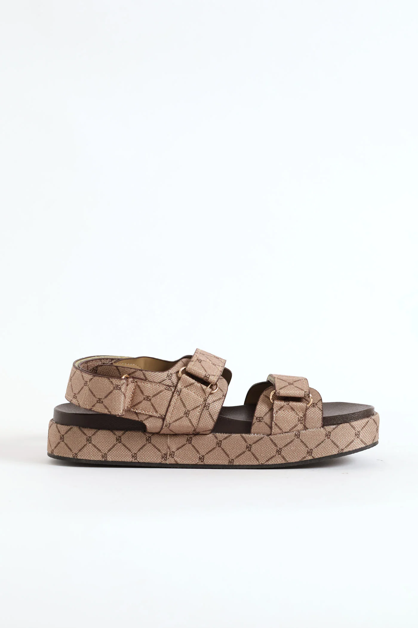 Canvas Double Velcro Strap Slingback Sandal - Natural - Image 5