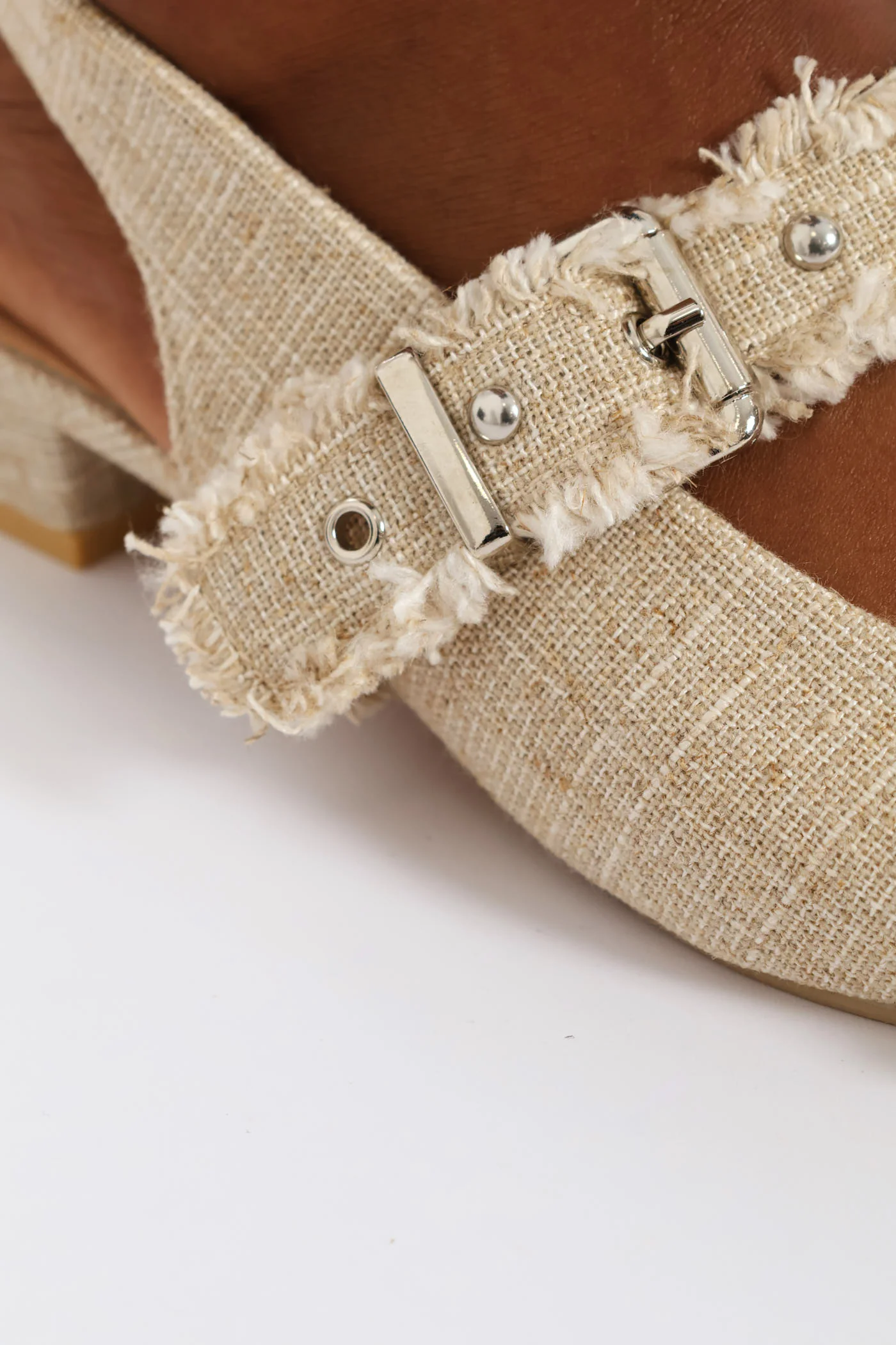 Canvas Mary-Jane Slingback - Natural - Image 3