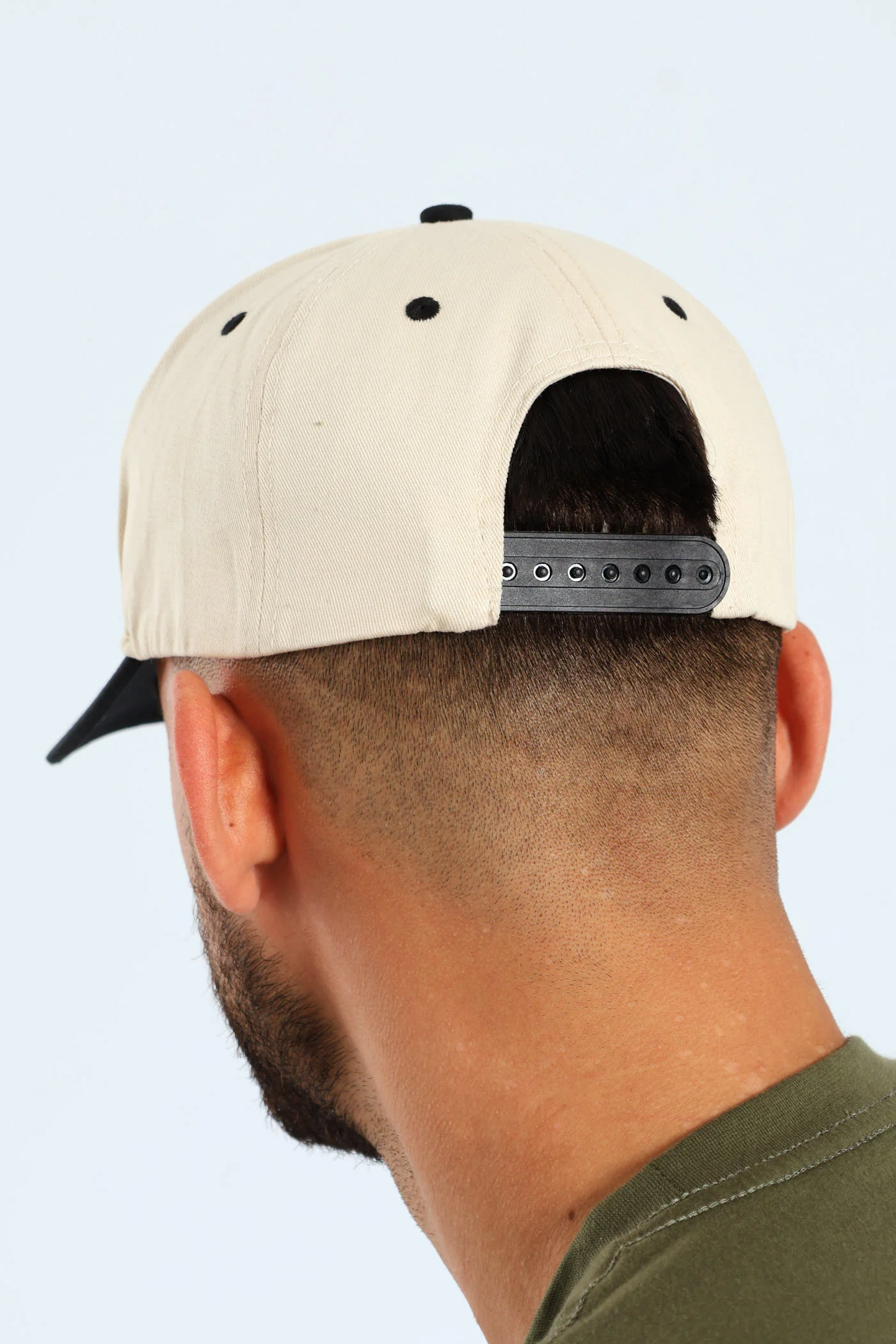 Cap With Applique - Black/Beige - Image 3