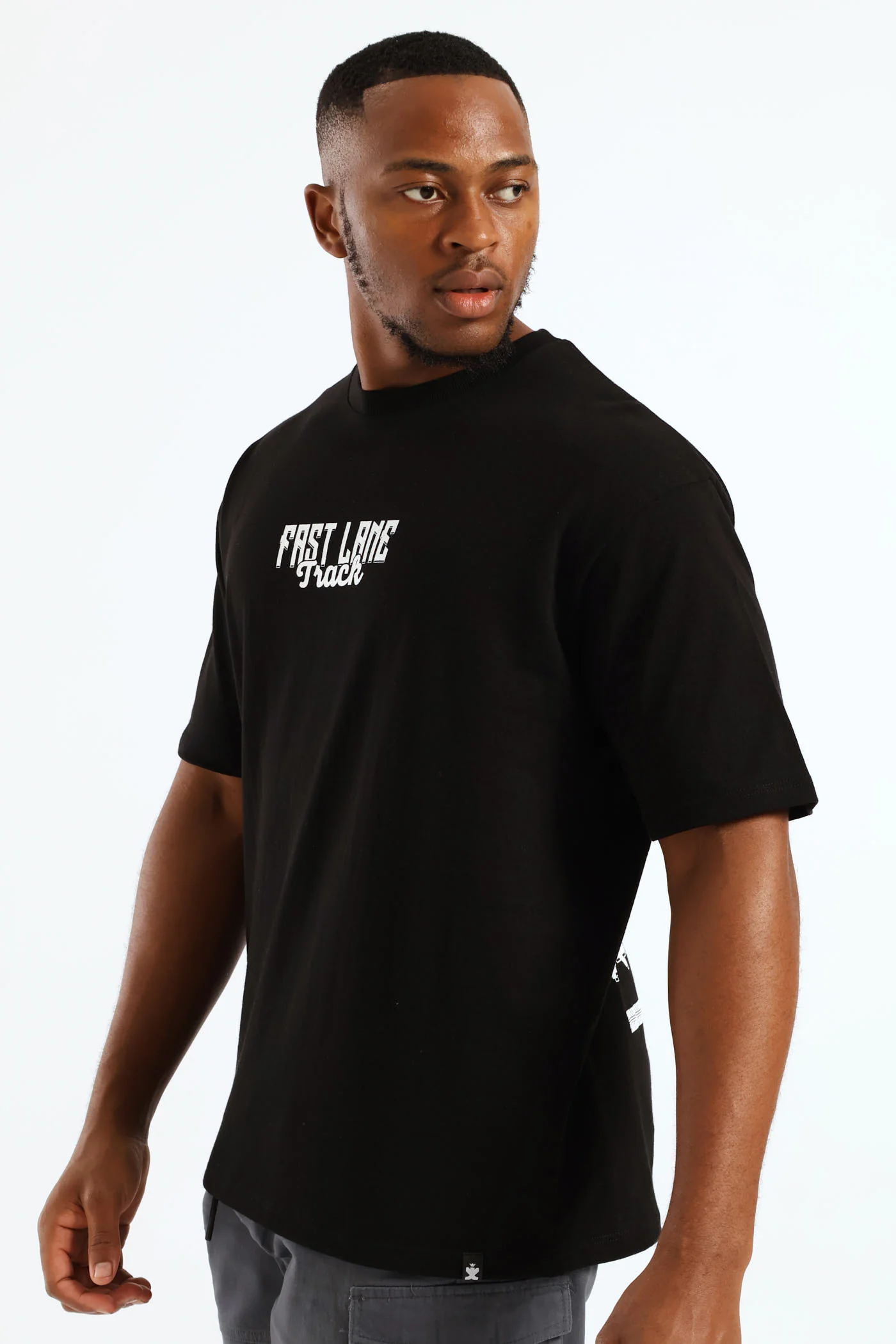 Car Oversized Print Tee - Black - Image 3