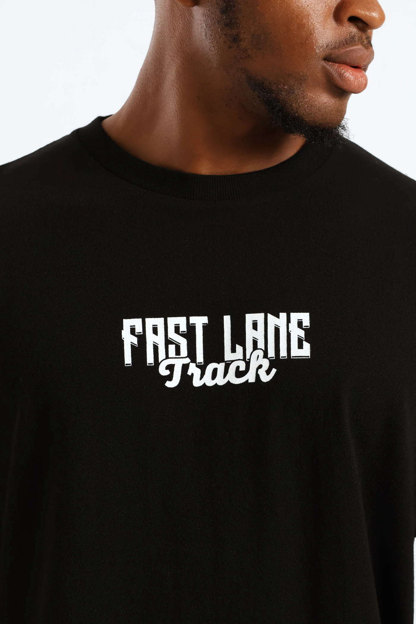 Car Oversized Print Tee - Black - Image 4