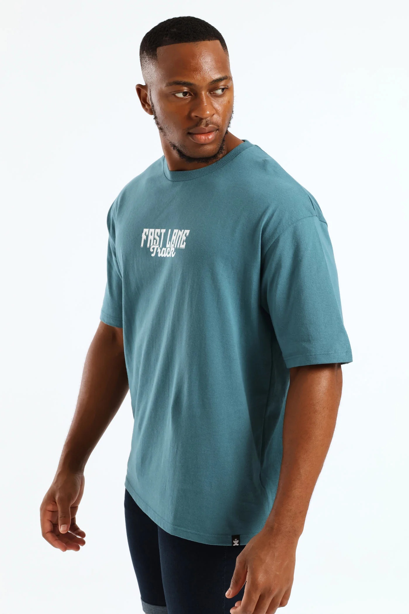 Car Oversized Print Tee - Teal - Image 3