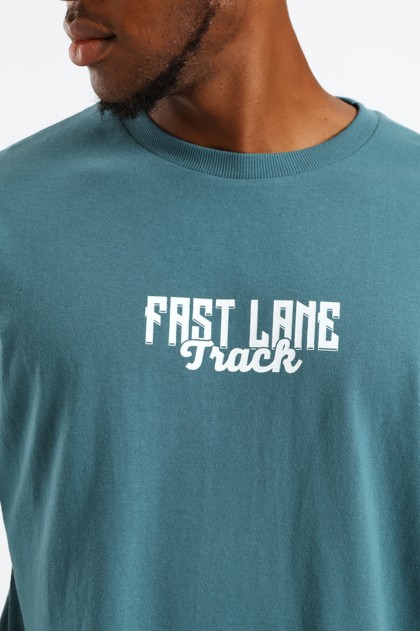 Car Oversized Print Tee - Teal - Image 4