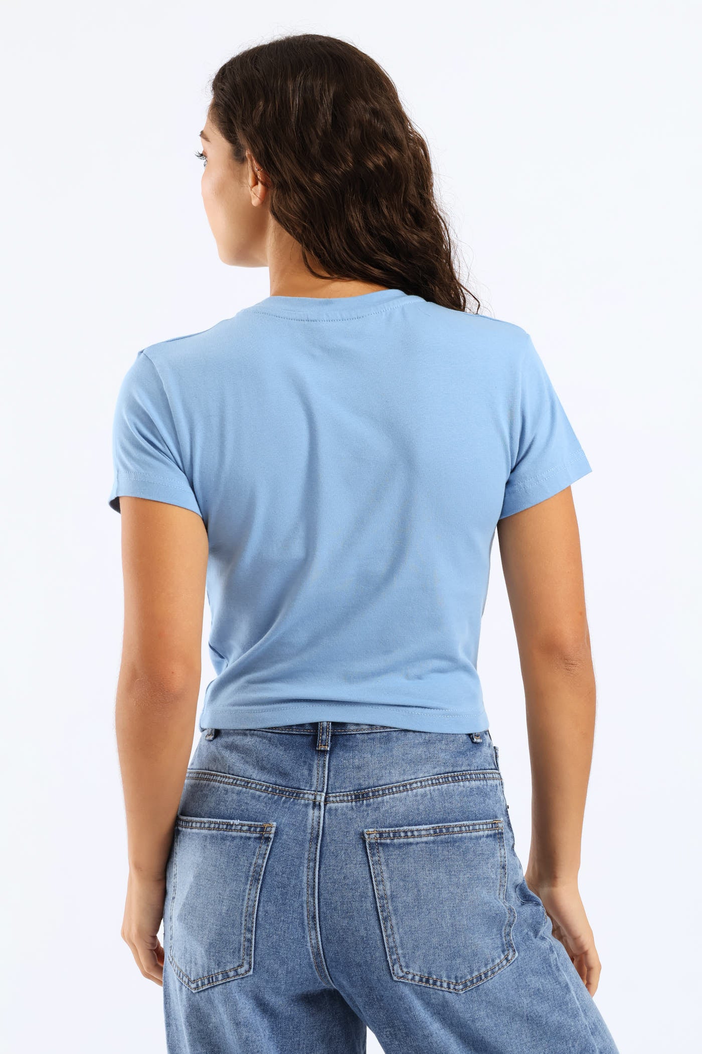 Car Print Baby Tee - Blue - Image 4
