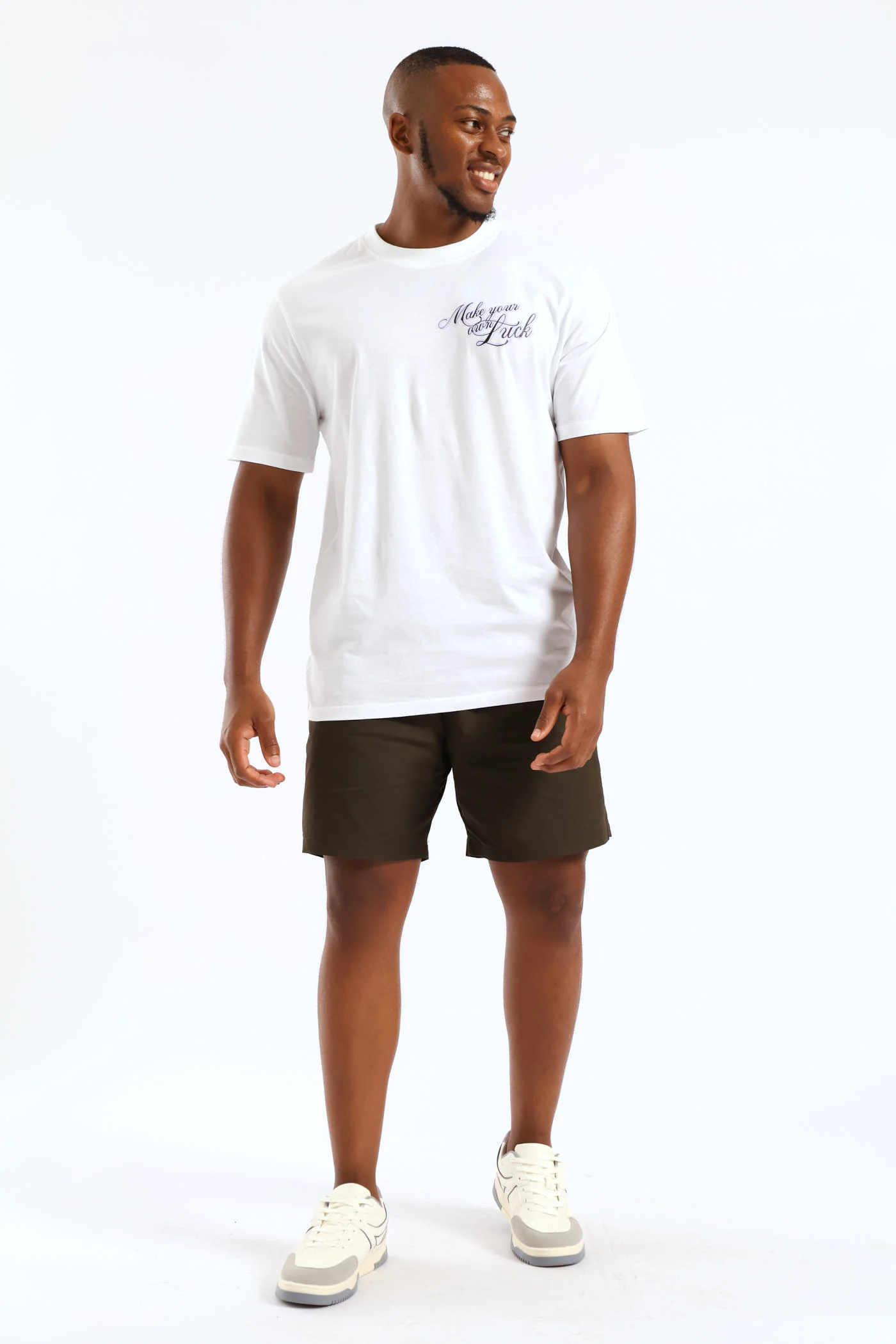 Cards Front & Back Print Tee - White - Image 5
