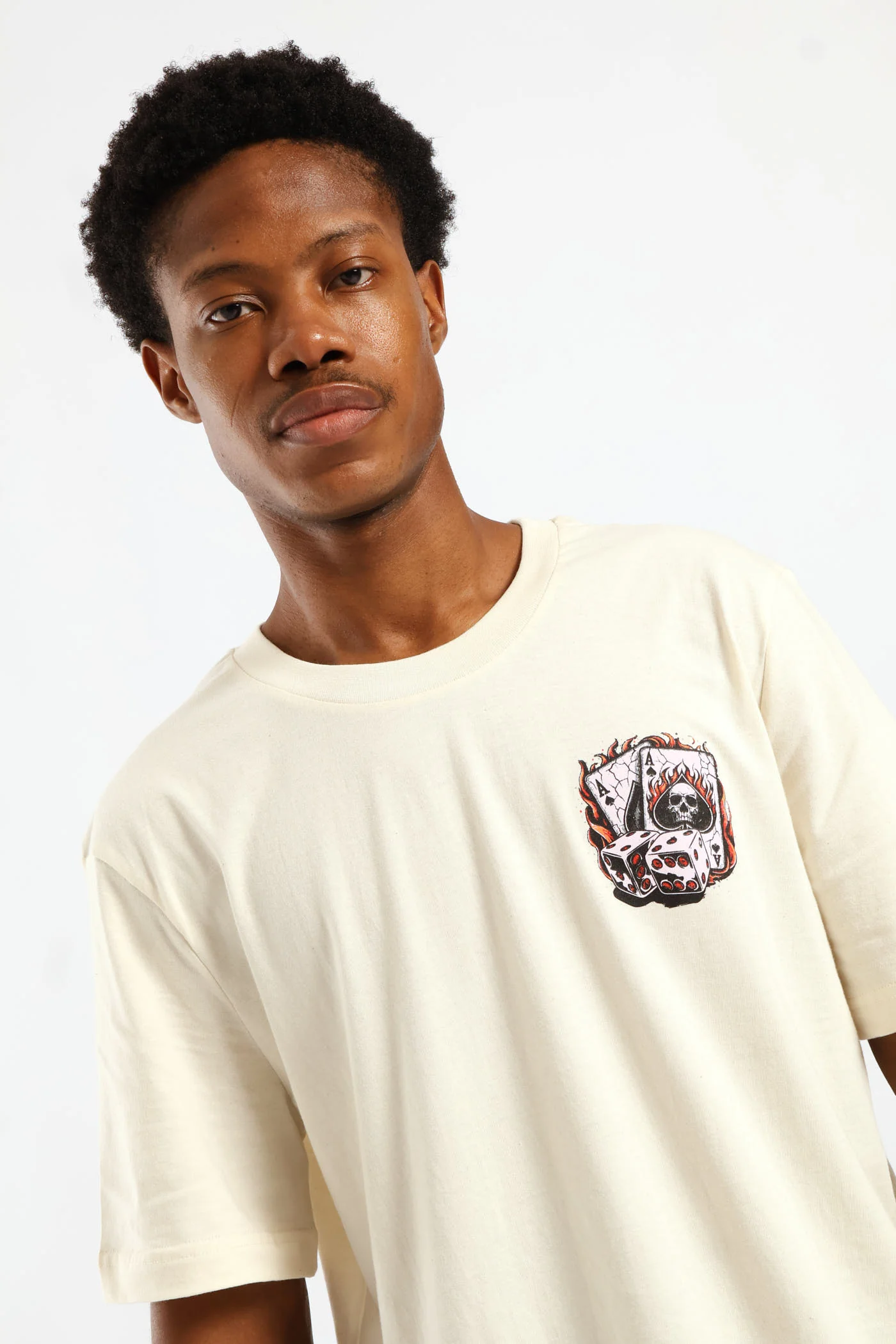 Cards Front & Back Tee - Ecru - Image 2