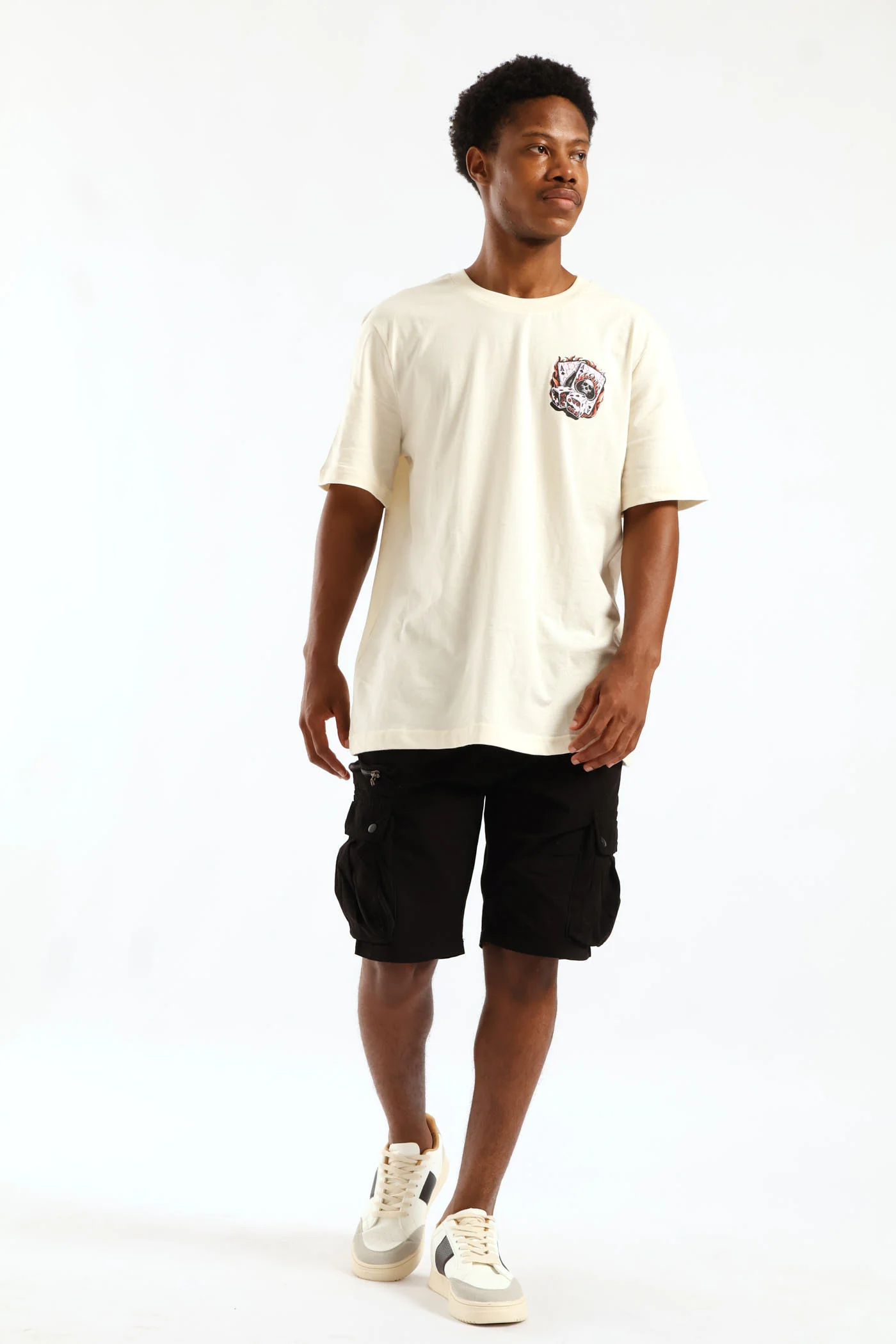 Cards Front & Back Tee - Ecru - Image 3