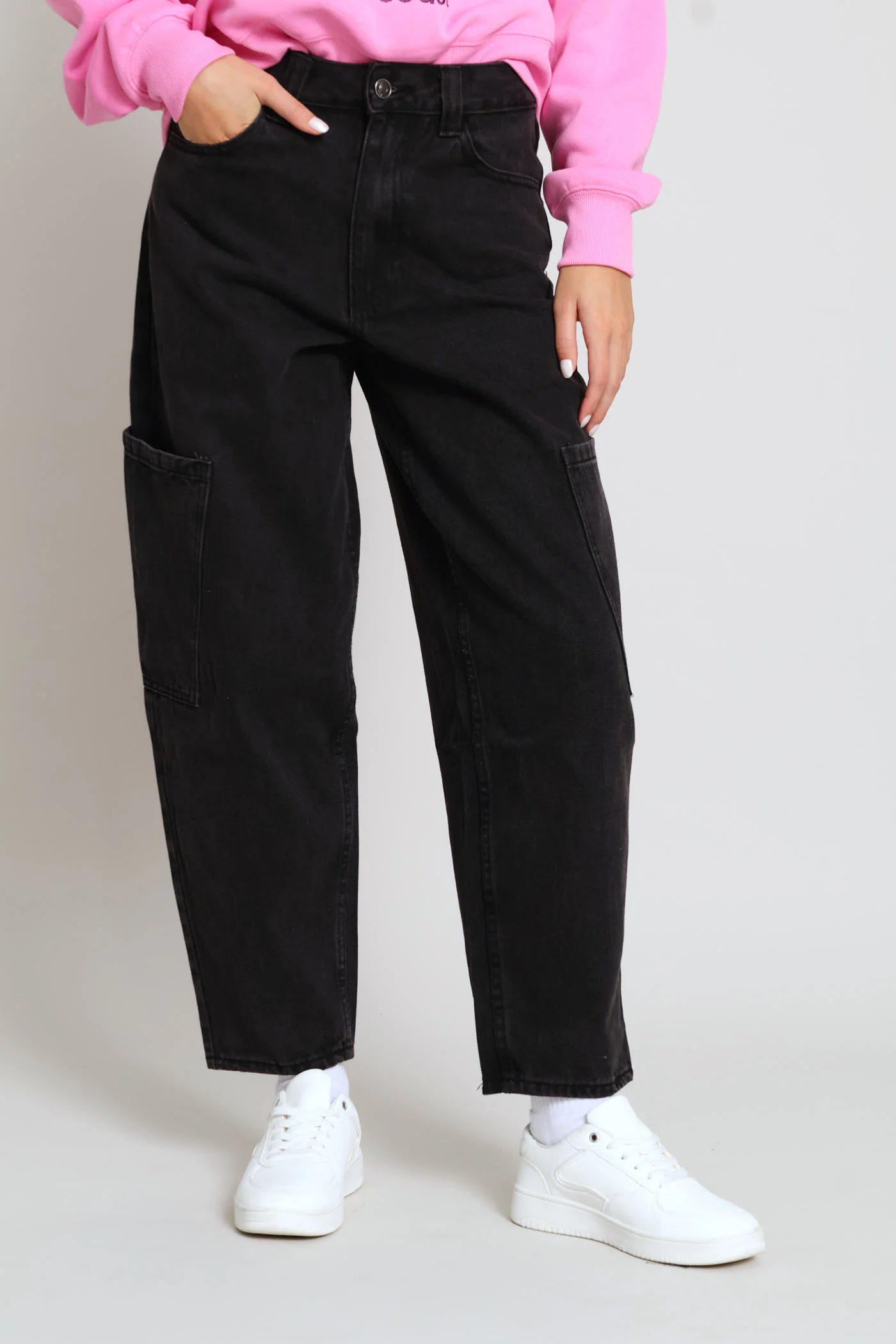 Cargo Barrel Denim - Black - Image 2