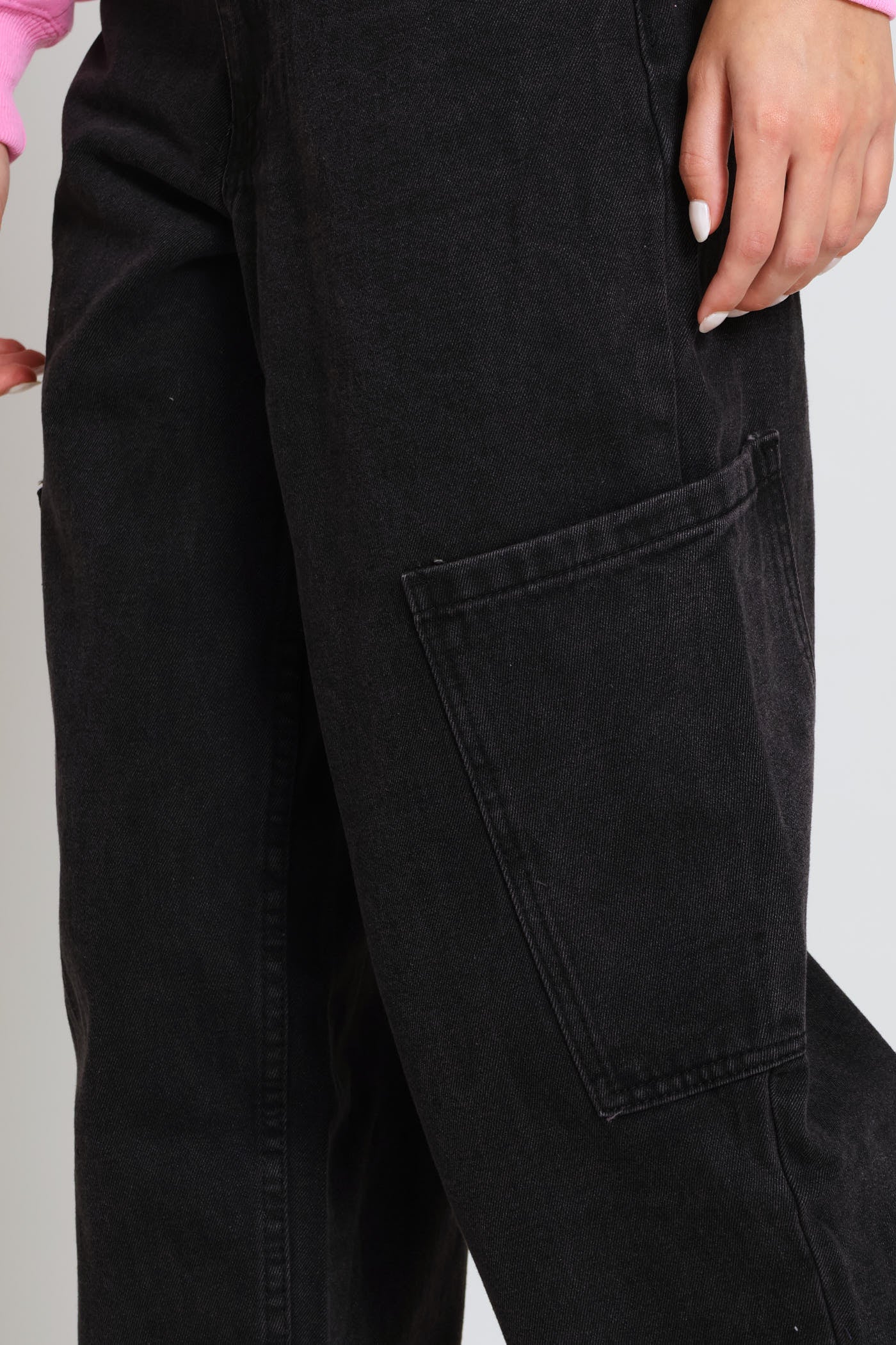 Cargo Barrel Denim - Black - Image 3
