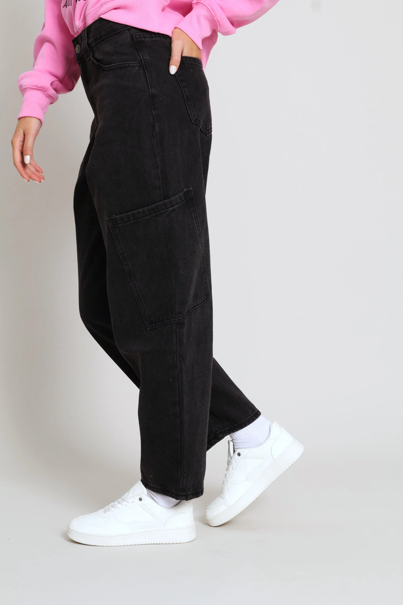 Cargo Barrel Denim - Black - Image 4