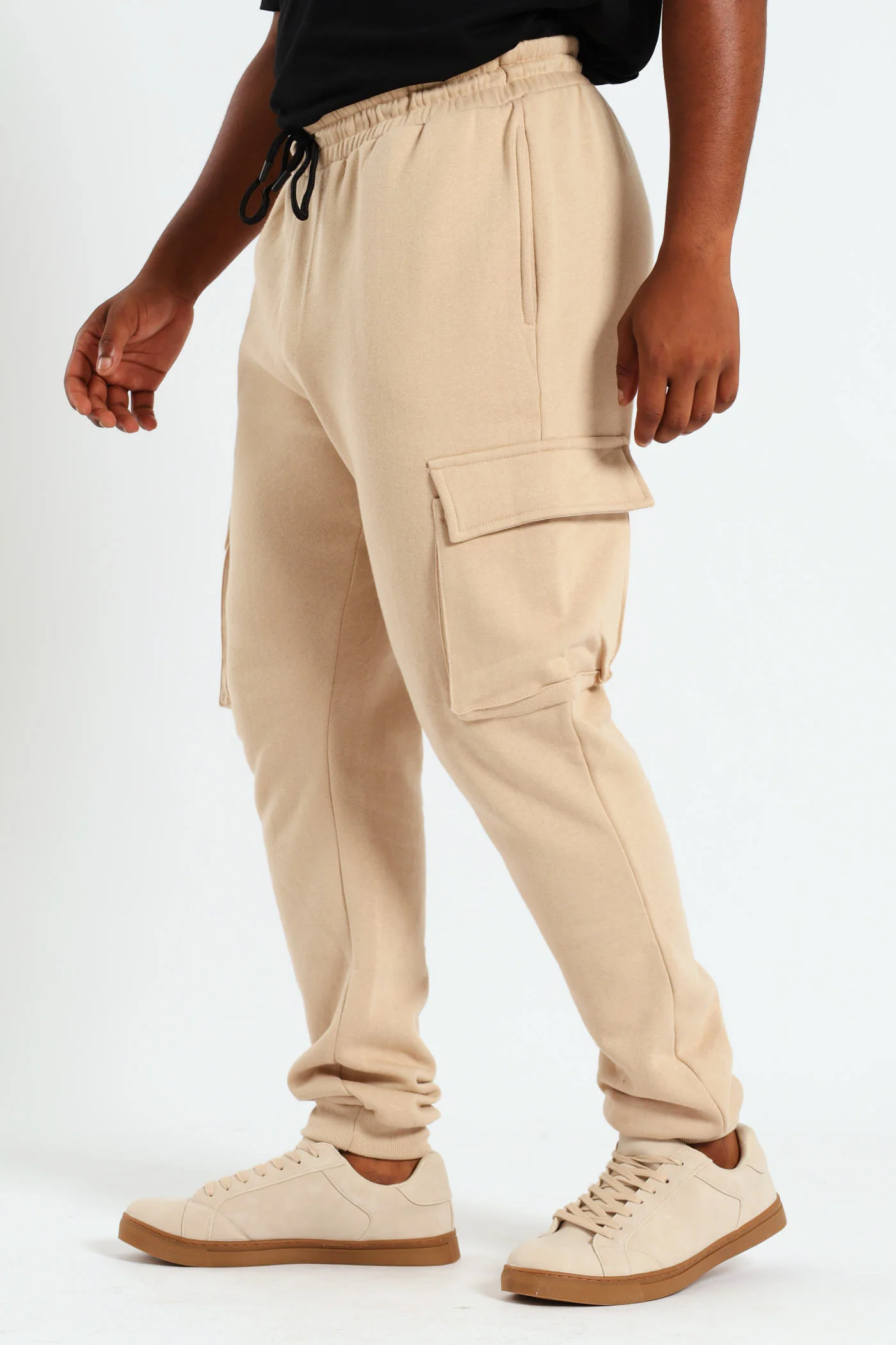 Cargo Fleece Jogger - Light Stone - Image 2