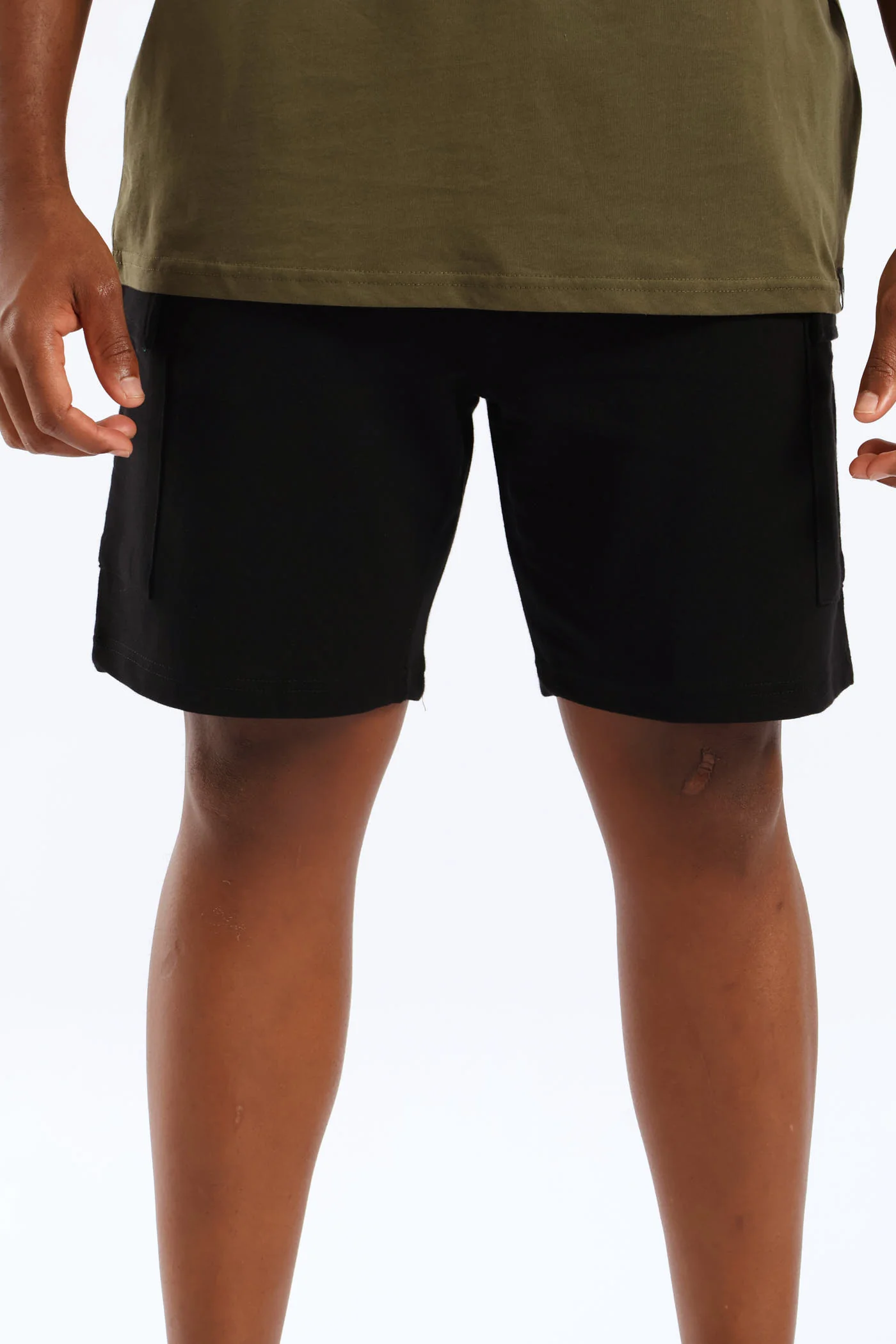 Cargo Fleece Shorts - Black - Image 3