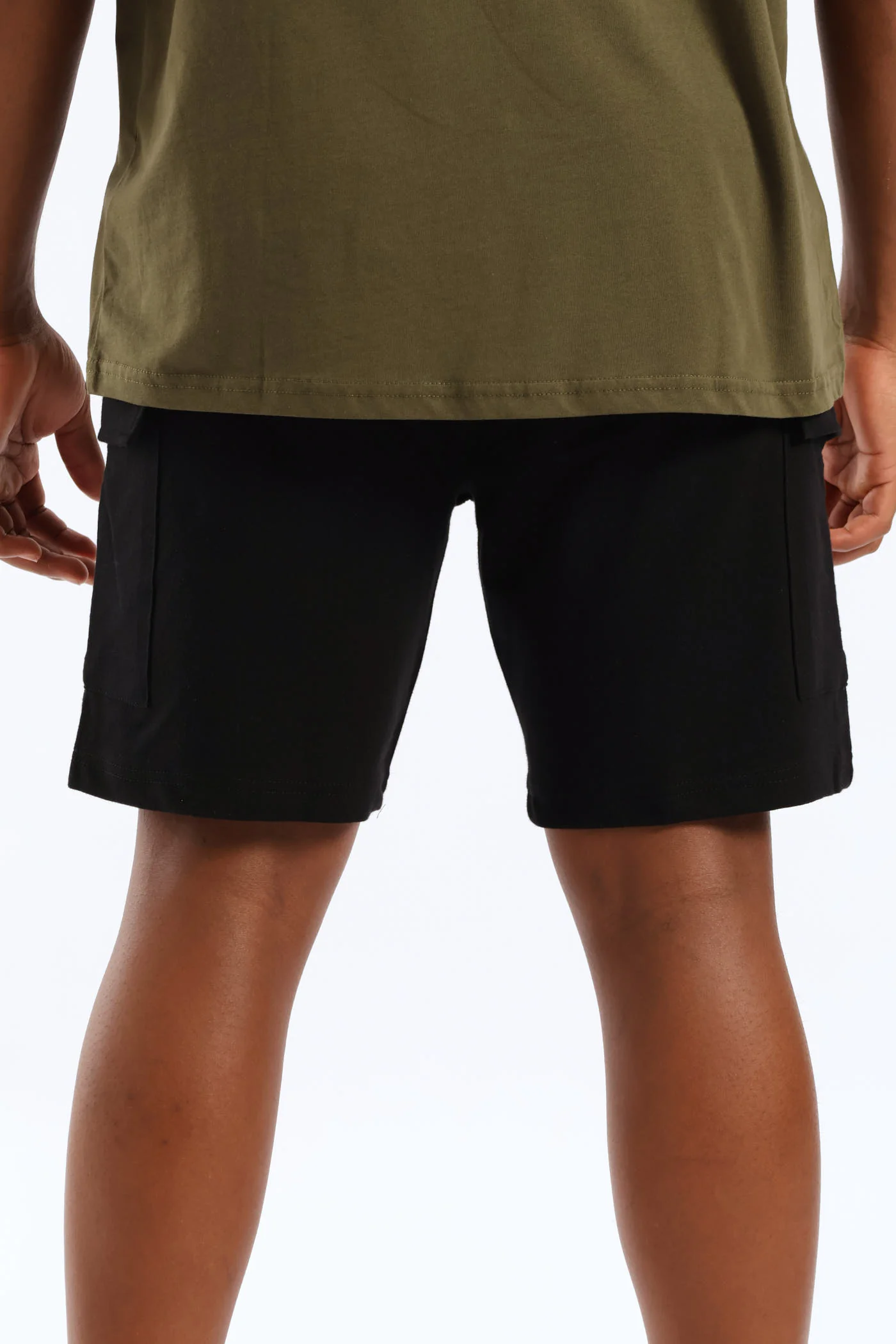 Cargo Fleece Shorts - Black - Image 4