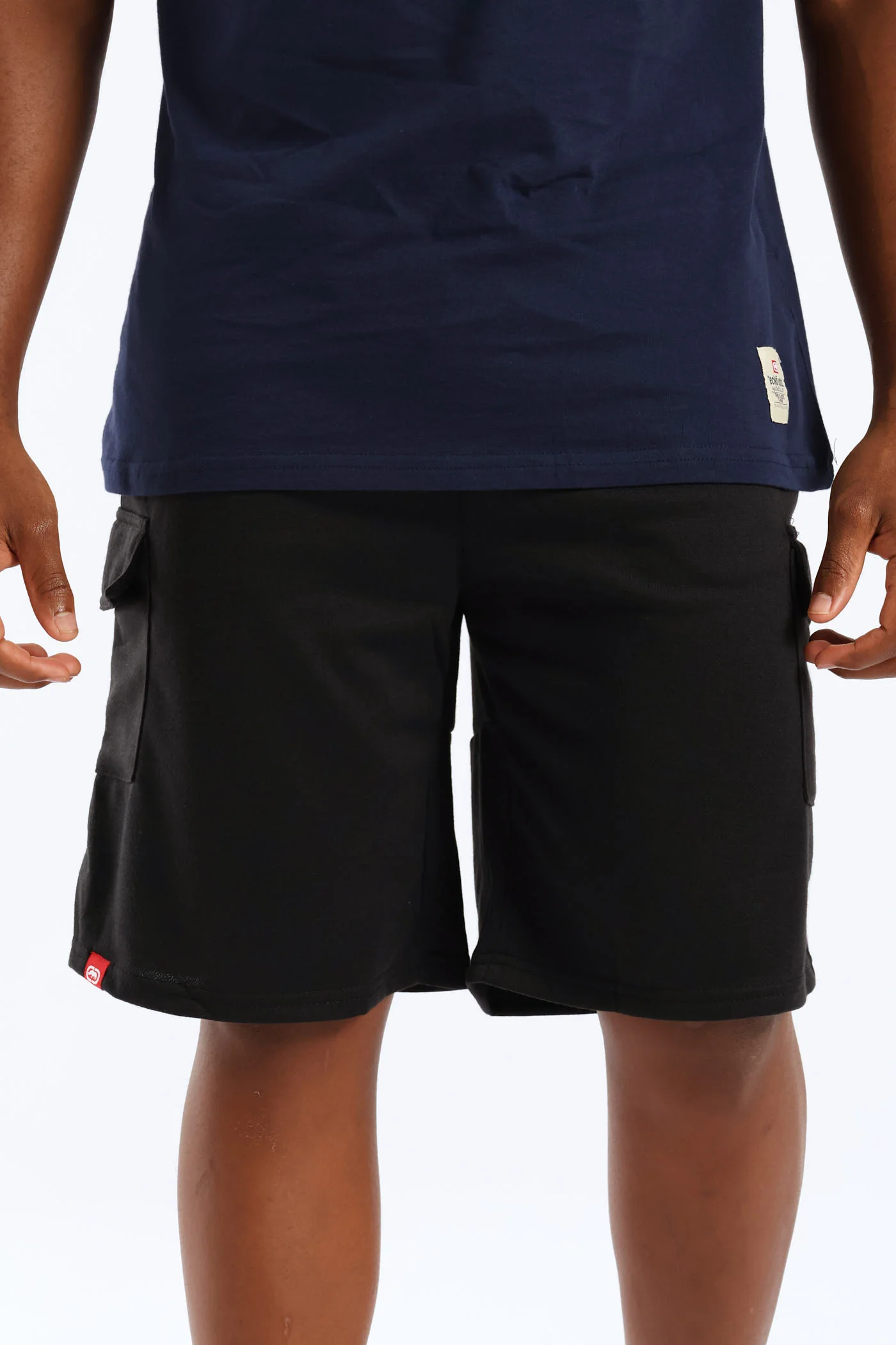 Cargo Fleece Shorts - Black - Image 3
