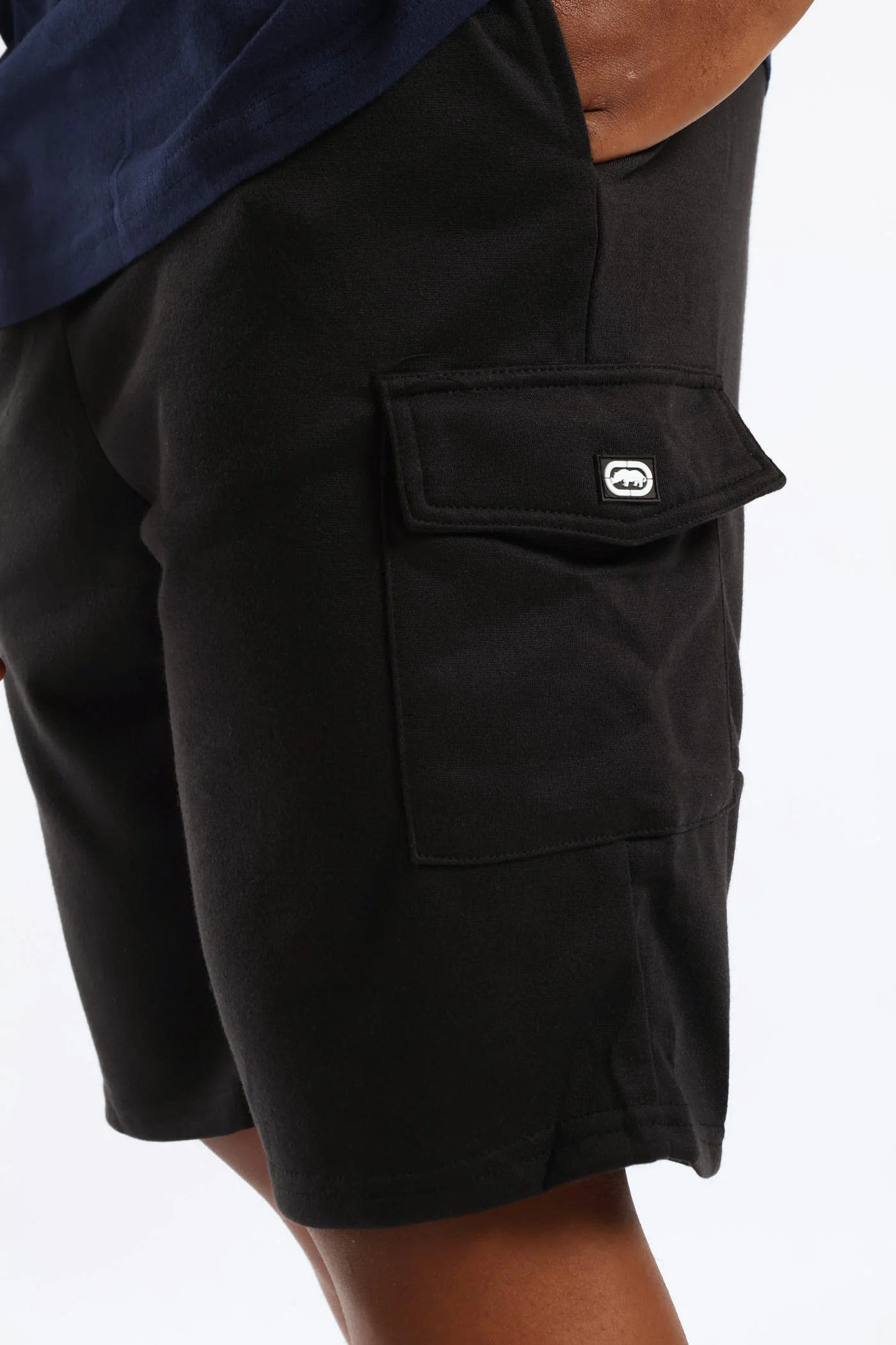 Cargo Fleece Shorts - Black - Image 5