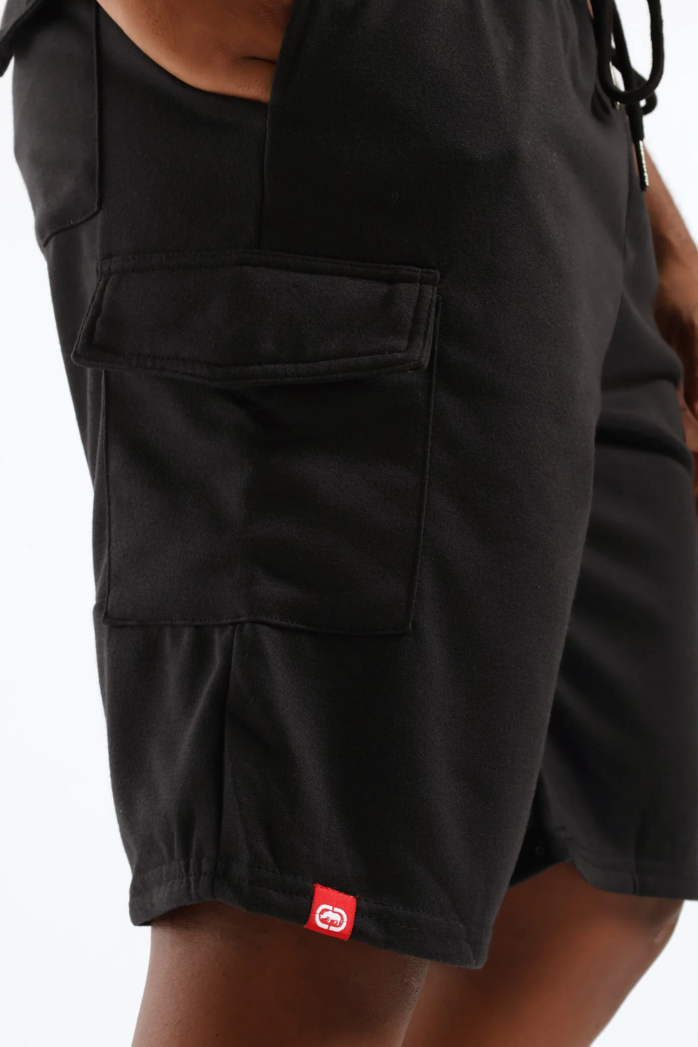 Cargo Fleece Shorts - Black - Image 6