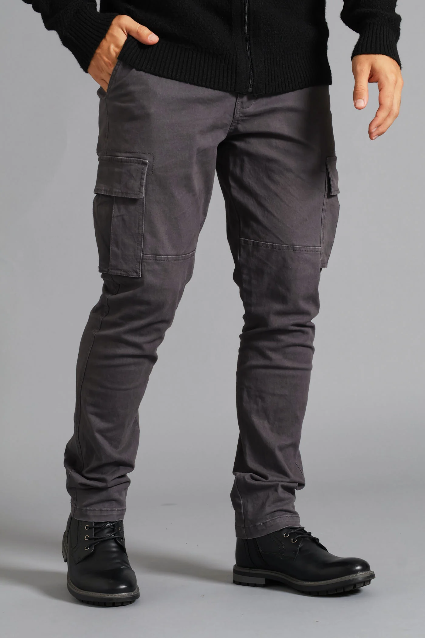 Cargo Pocket Pant  - Charcoal - Image 2