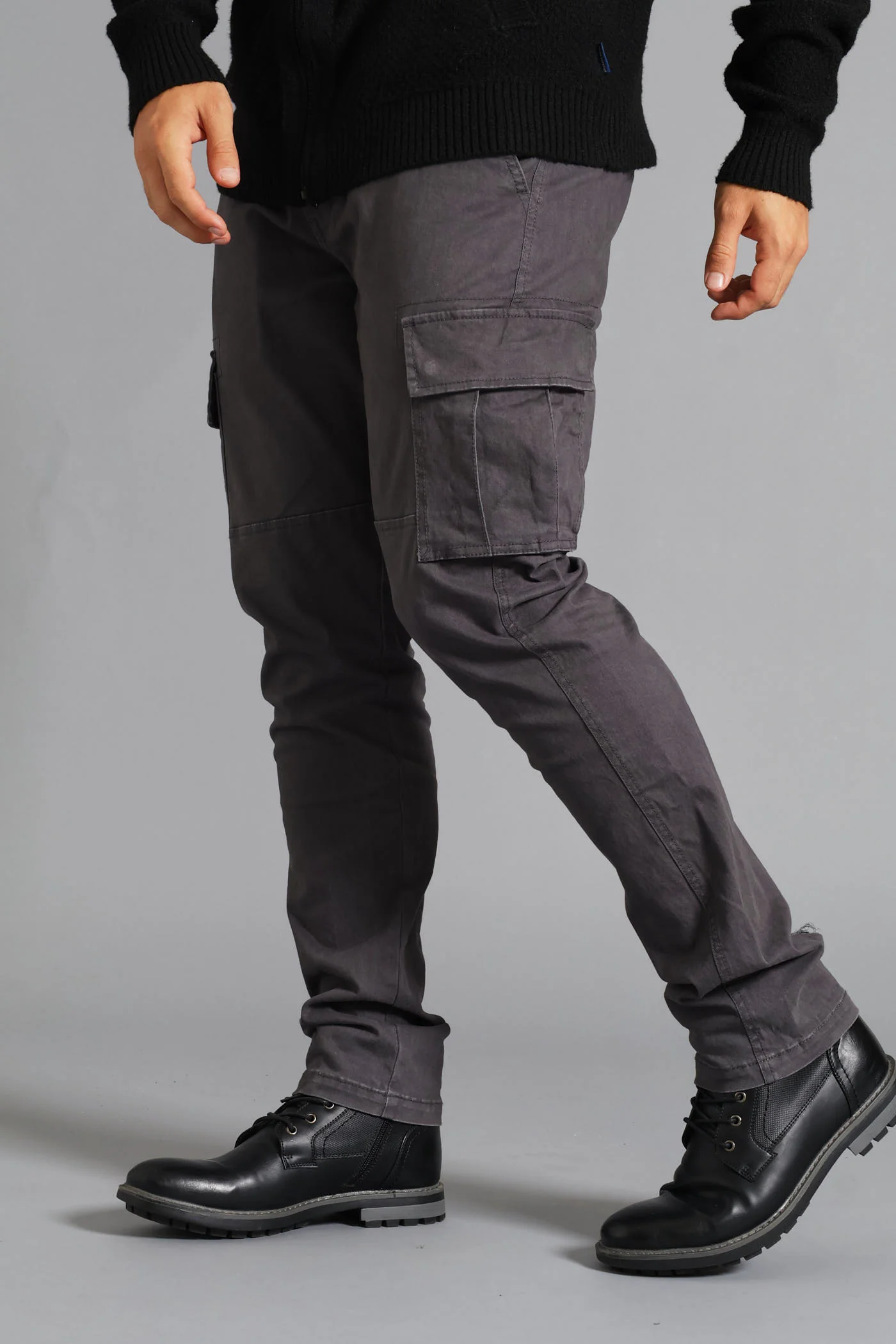 Cargo Pocket Pant  - Charcoal - Image 4