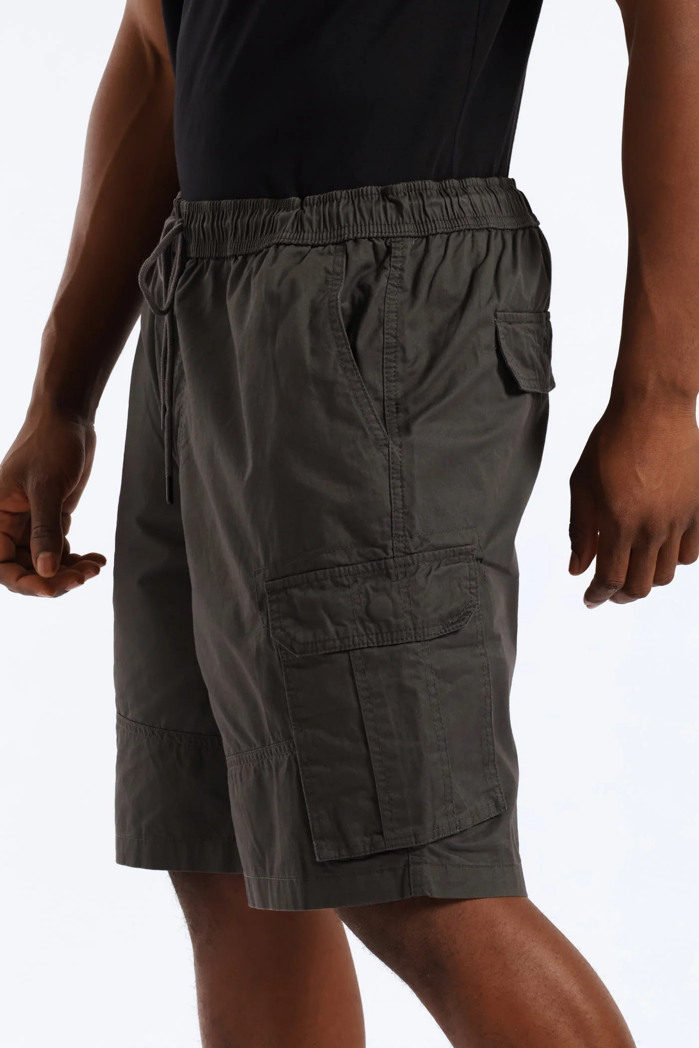 Cargo Pull On Short - Charcoal - Image 5