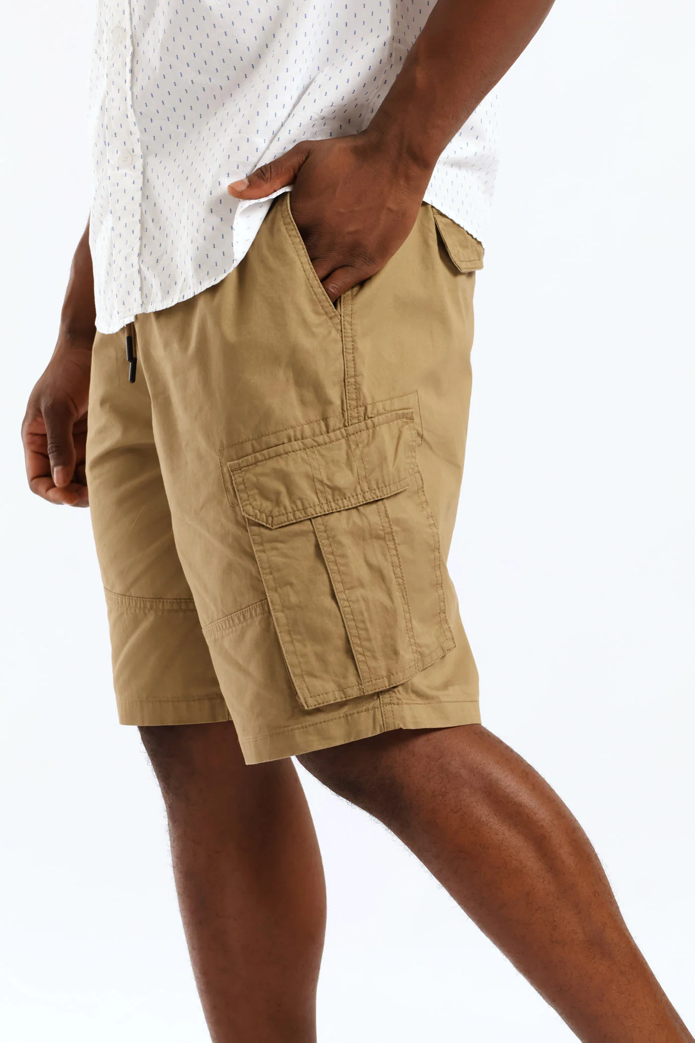 Cargo Pull On Short - Khaki - Image 2