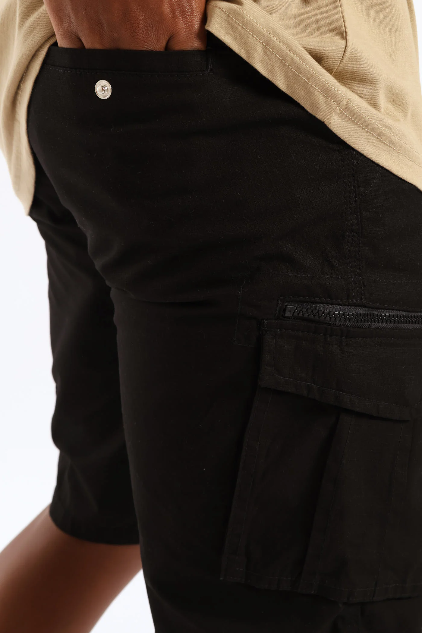 Cargo Shorts - Black - Image 3