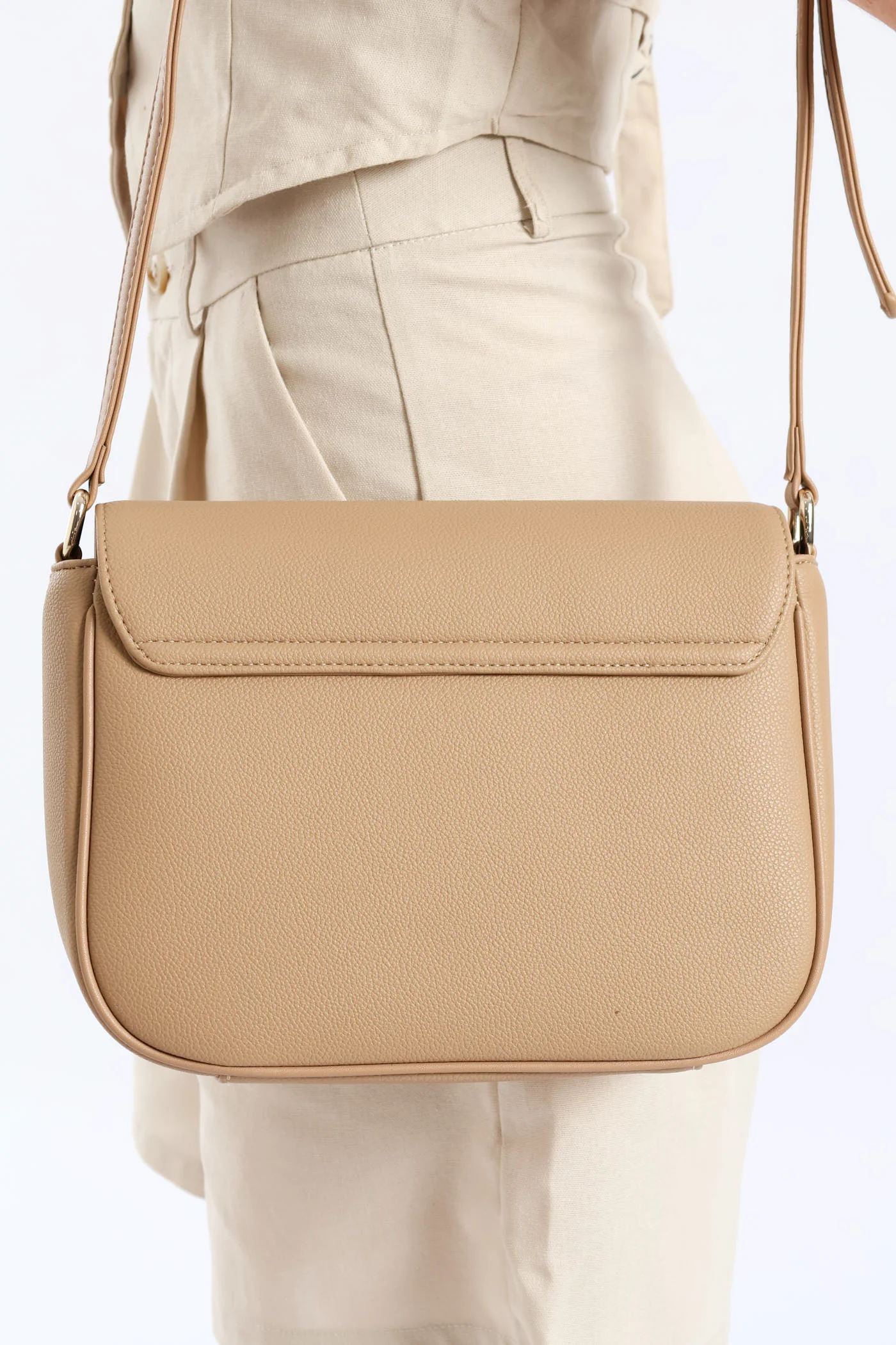 Carlton Flapover Slingbag - Hazelnut - Image 4