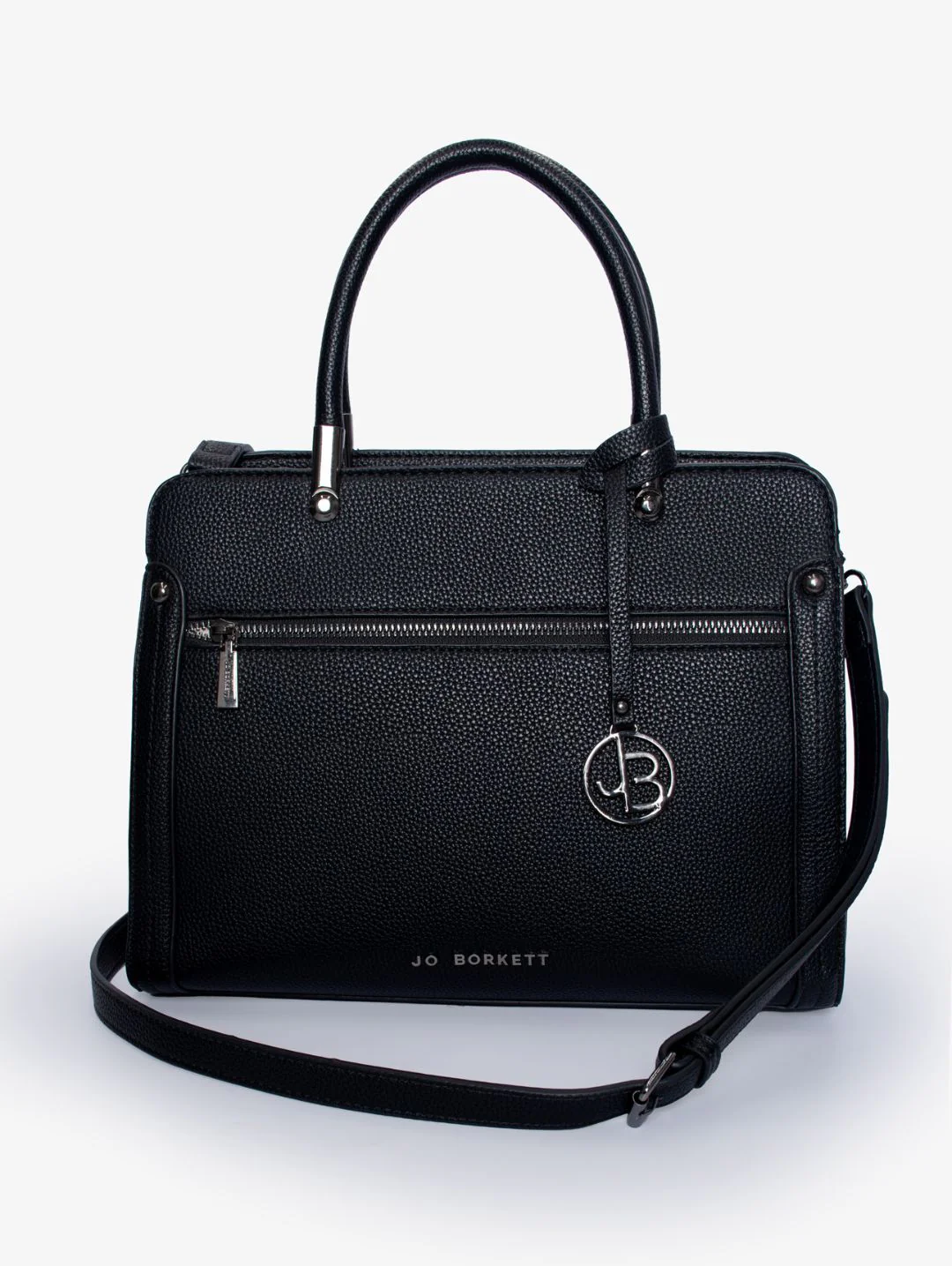 Carolyn Front Zip Tote Bag - Black - Image 2