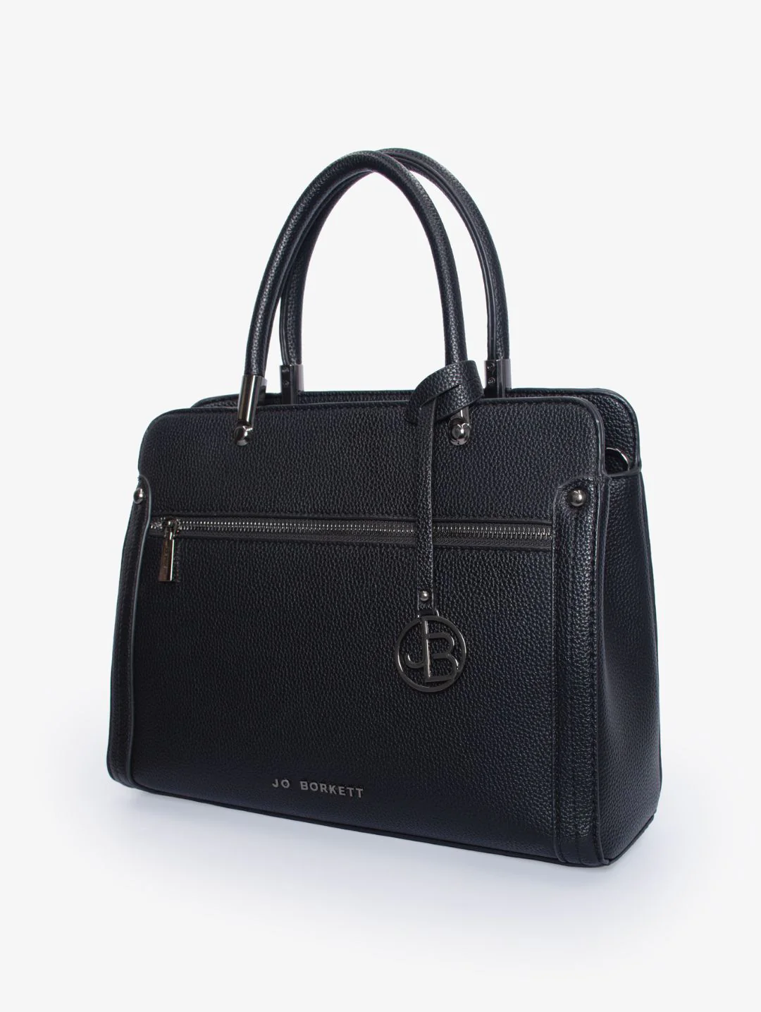 Carolyn Front Zip Tote Bag - Black - Image 3