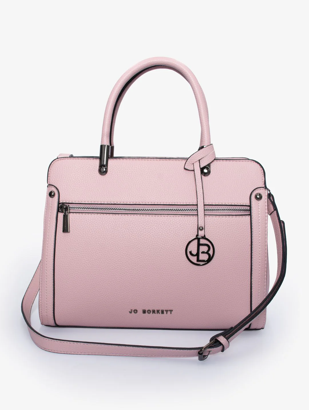Carolyn Front Zip Tote Bag - Light Pink - Image 2