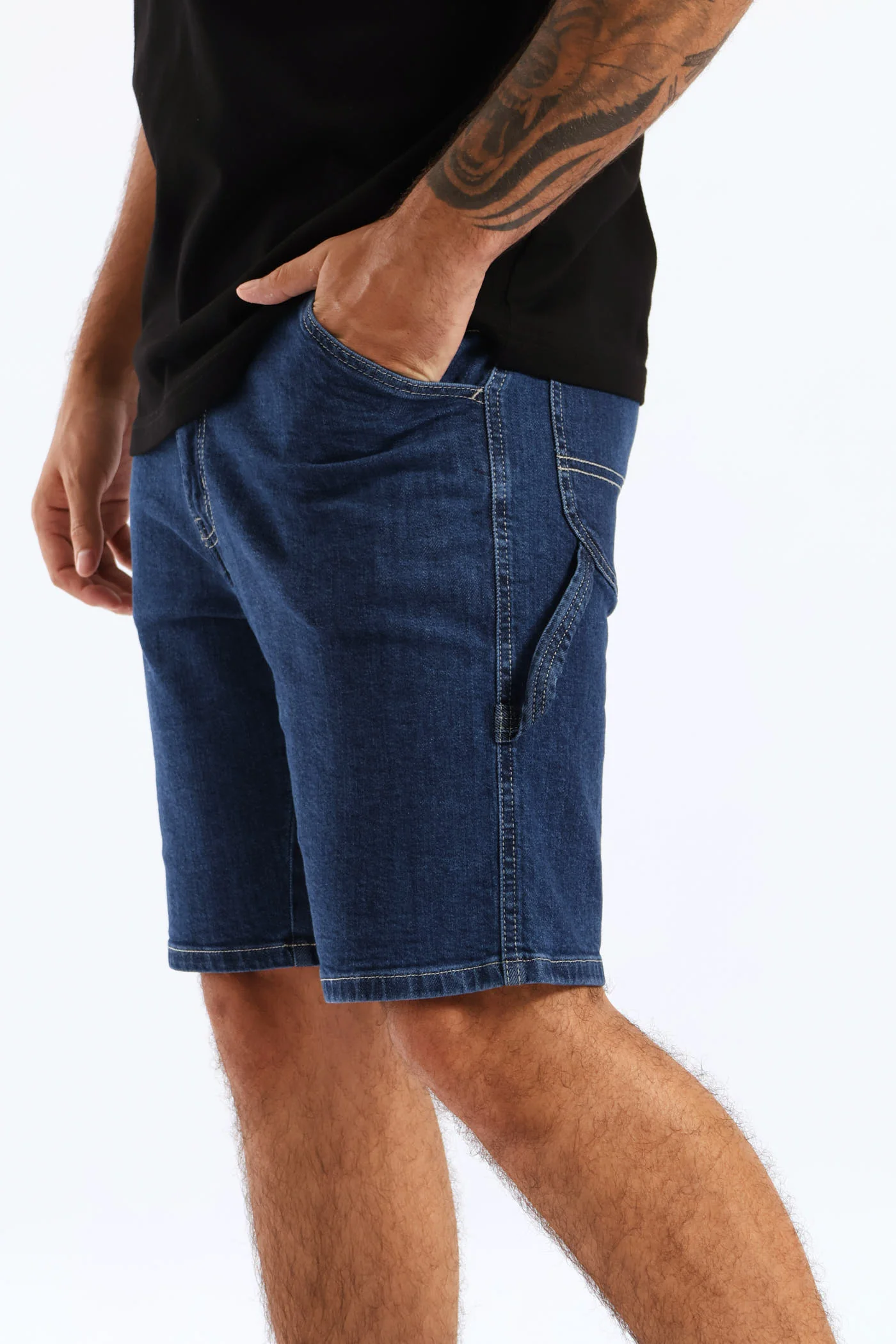 Carpenter Denim Short - Stonewash - Image 2