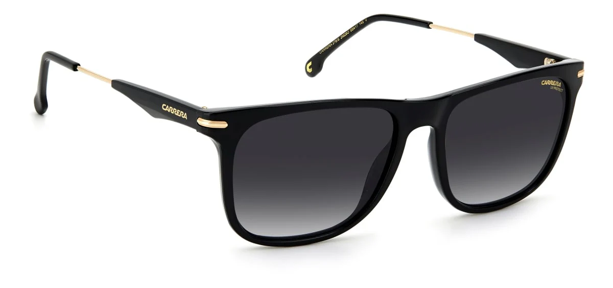 276/S Rimmed Rectangle Sunglasses - Black - Image 6