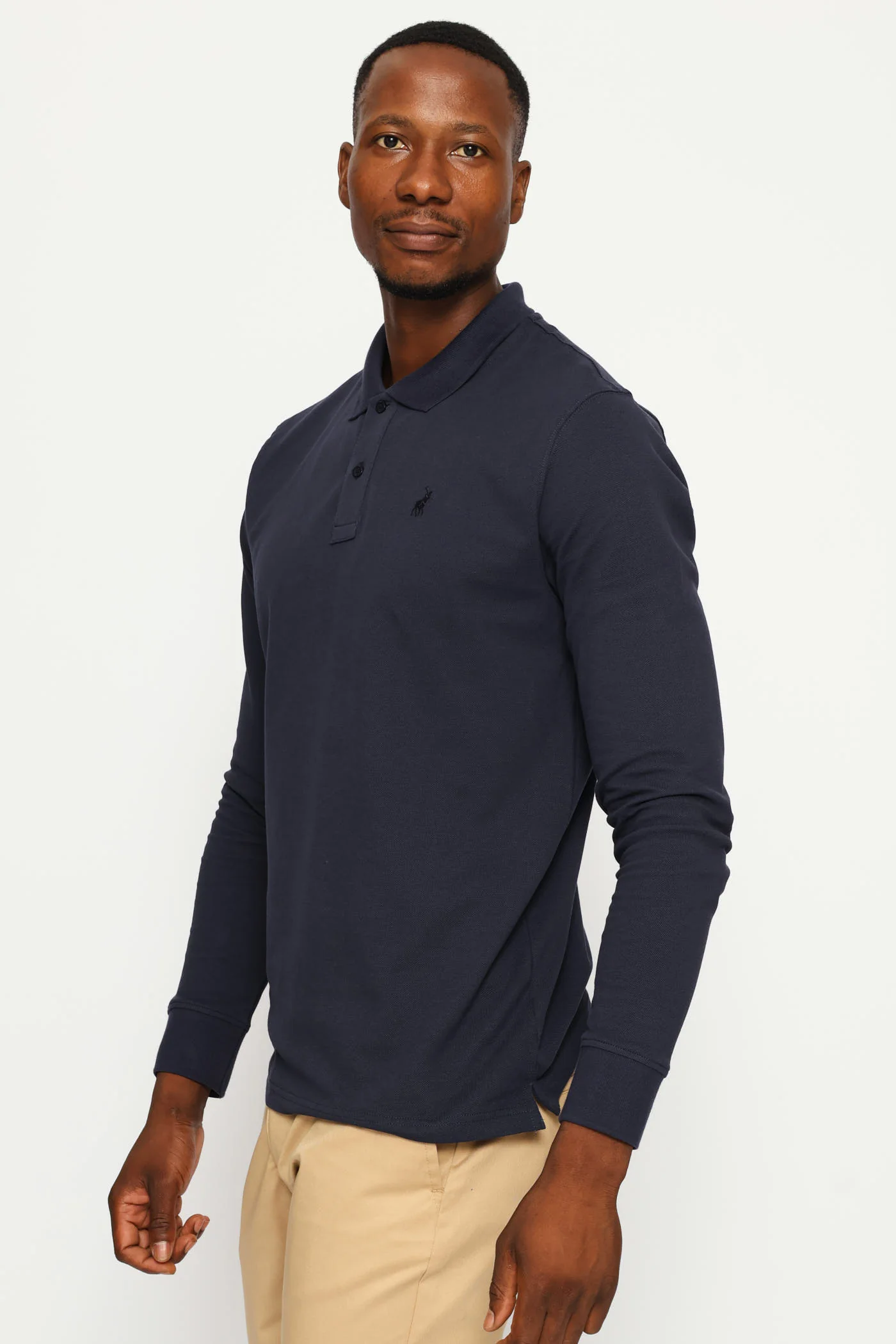 Carter Long Sleeve Golfer - Navy - Image 3