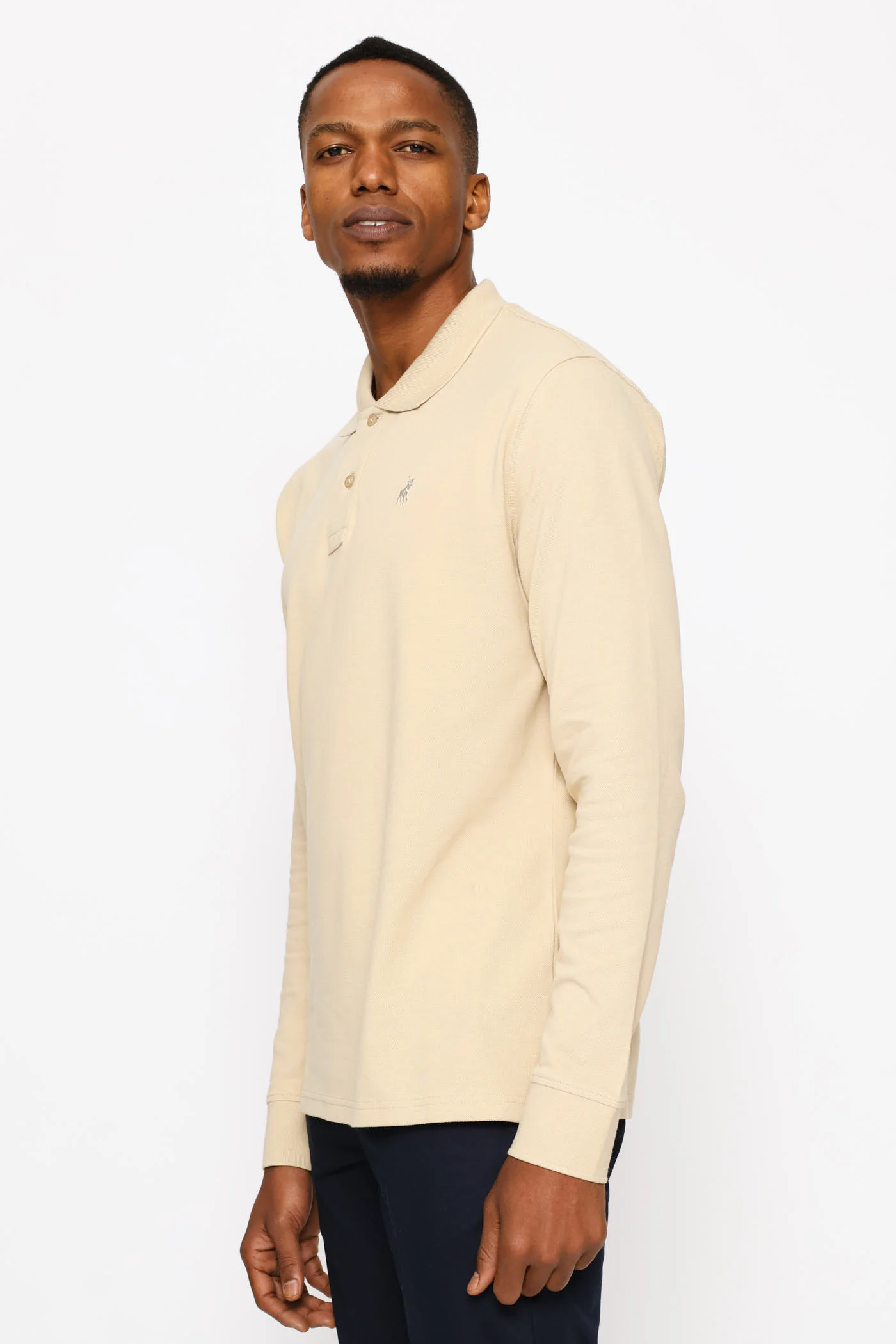Carter Long Sleeve Golfer - Stone - Image 3