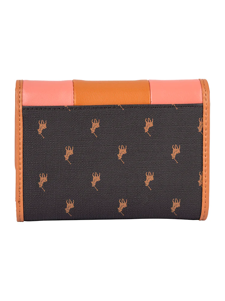 Casablanca Compact Trifold Purse - Coral - Image 3