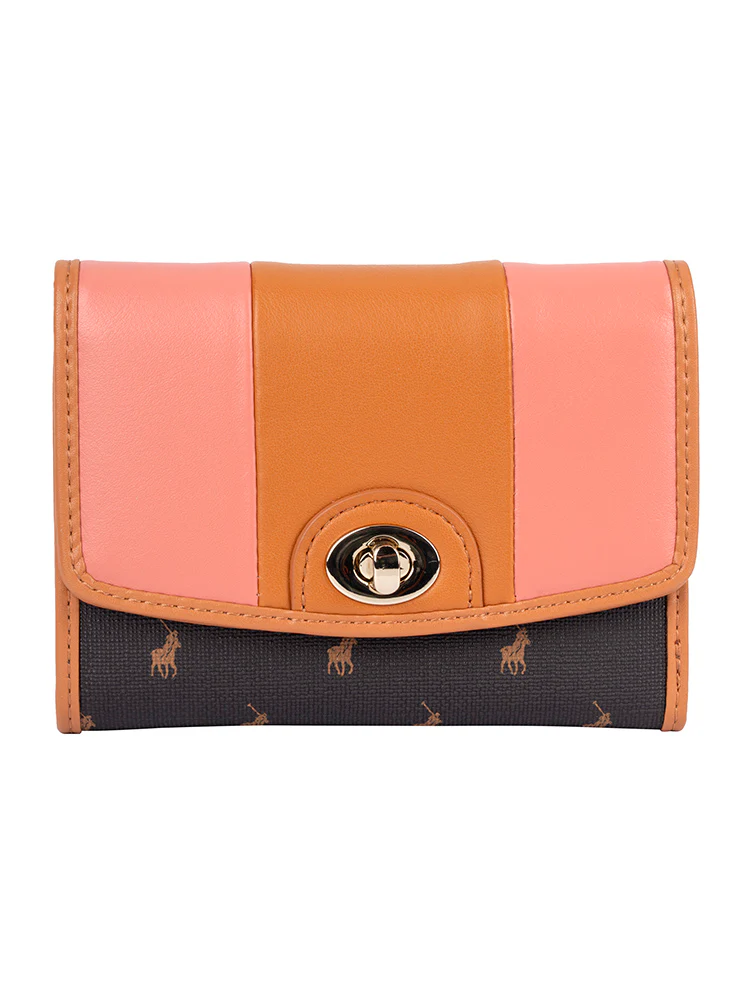 Casablanca Compact Trifold Purse - Coral - Image 4