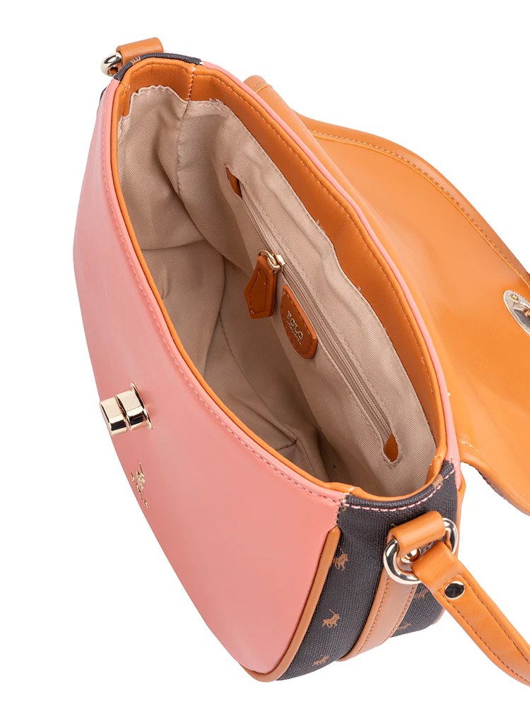 Casablanca Saddle Crossbody Bag - Coral - Image 2