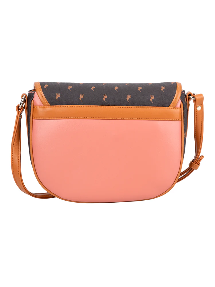 Casablanca Saddle Crossbody Bag - Coral - Image 3