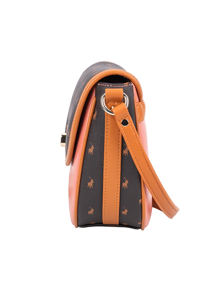 Casablanca Saddle Crossbody Bag - Coral - Image 4
