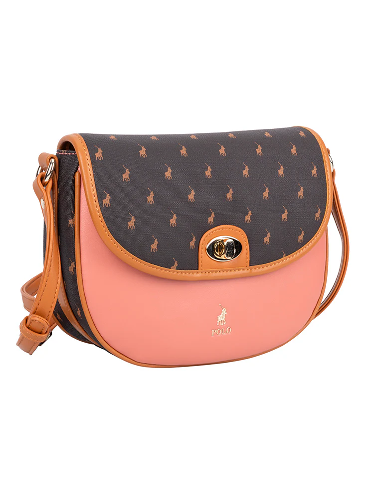 Casablanca Saddle Crossbody Bag - Coral - Image 6