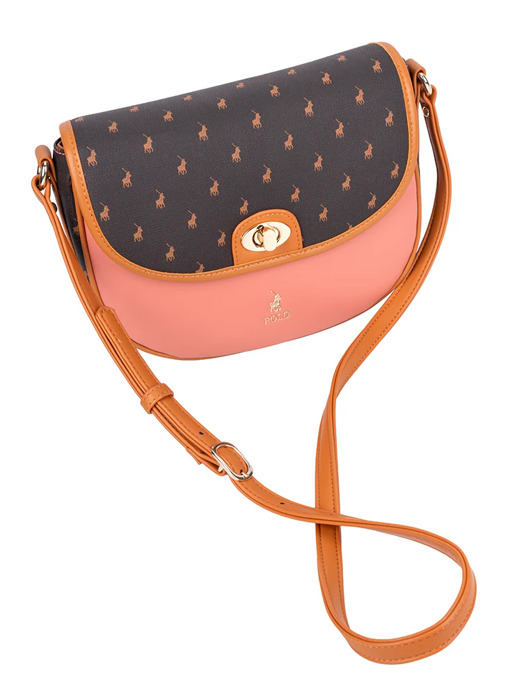 Casablanca Saddle Crossbody Bag - Coral - Image 7