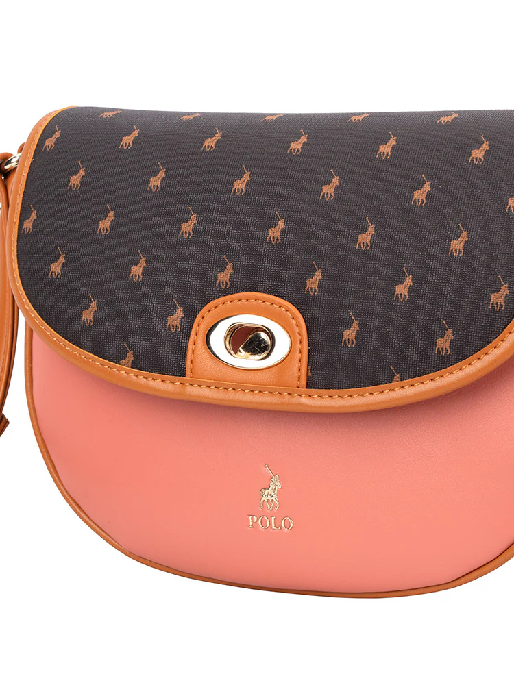 Casablanca Saddle Crossbody Bag - Coral - Image 8